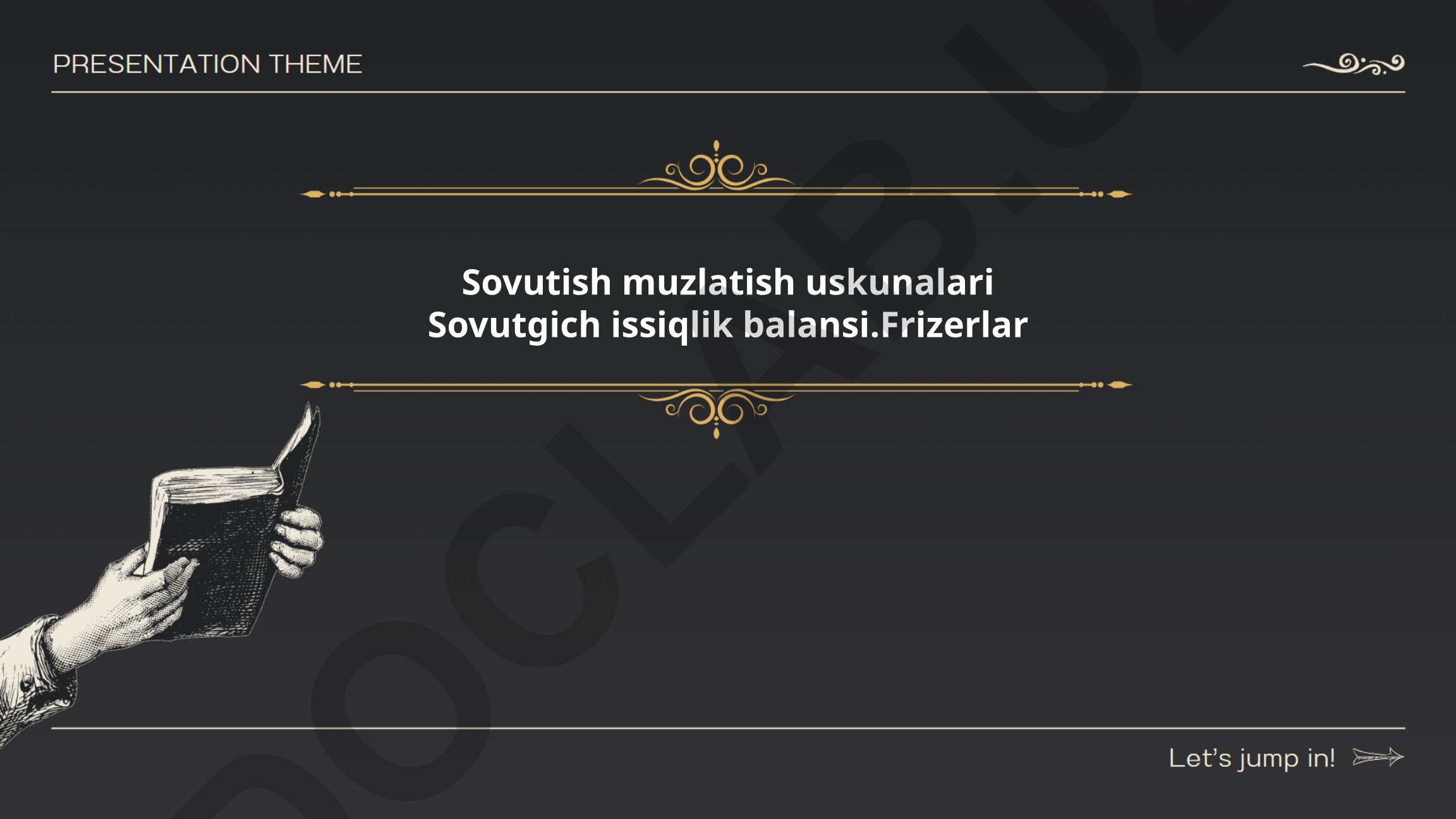 Sovutish muzlatish uskunalari va sovutgich issiqlik balansi