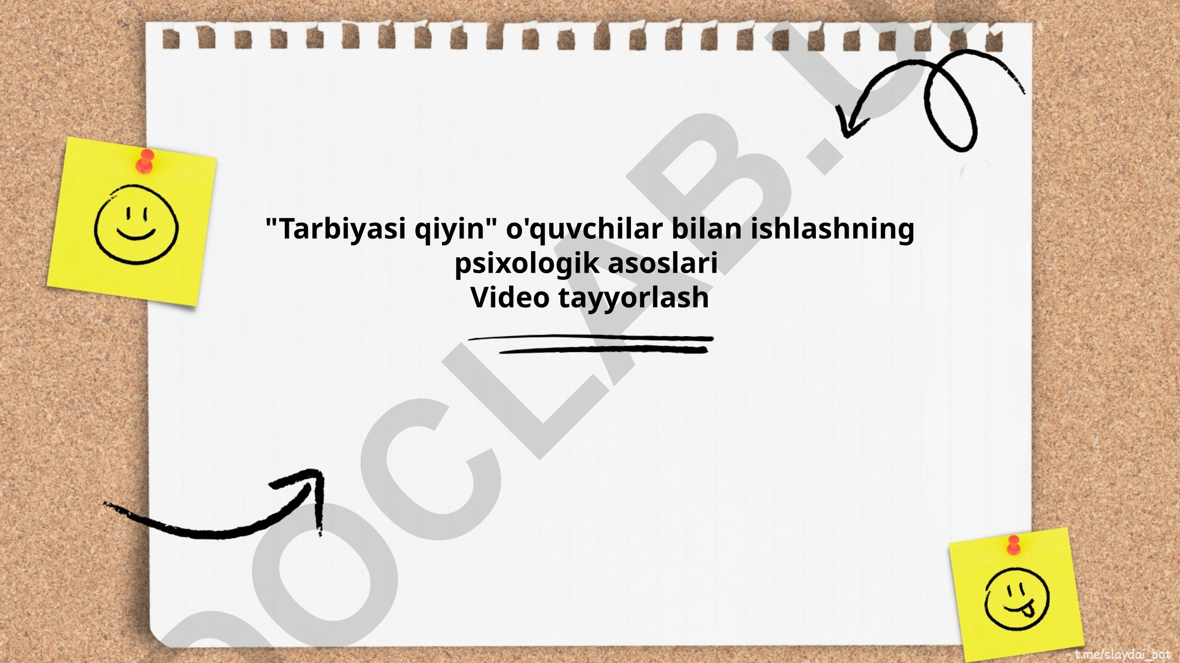 Tarbiyasi qiyin o'quvchilar bilan ishlashning psixologik asoslari