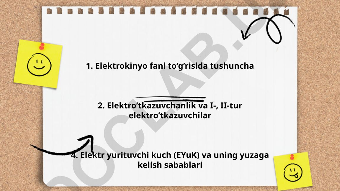 Elektrokinyo fanining asosiy tushunchalari va qonuniyatlari