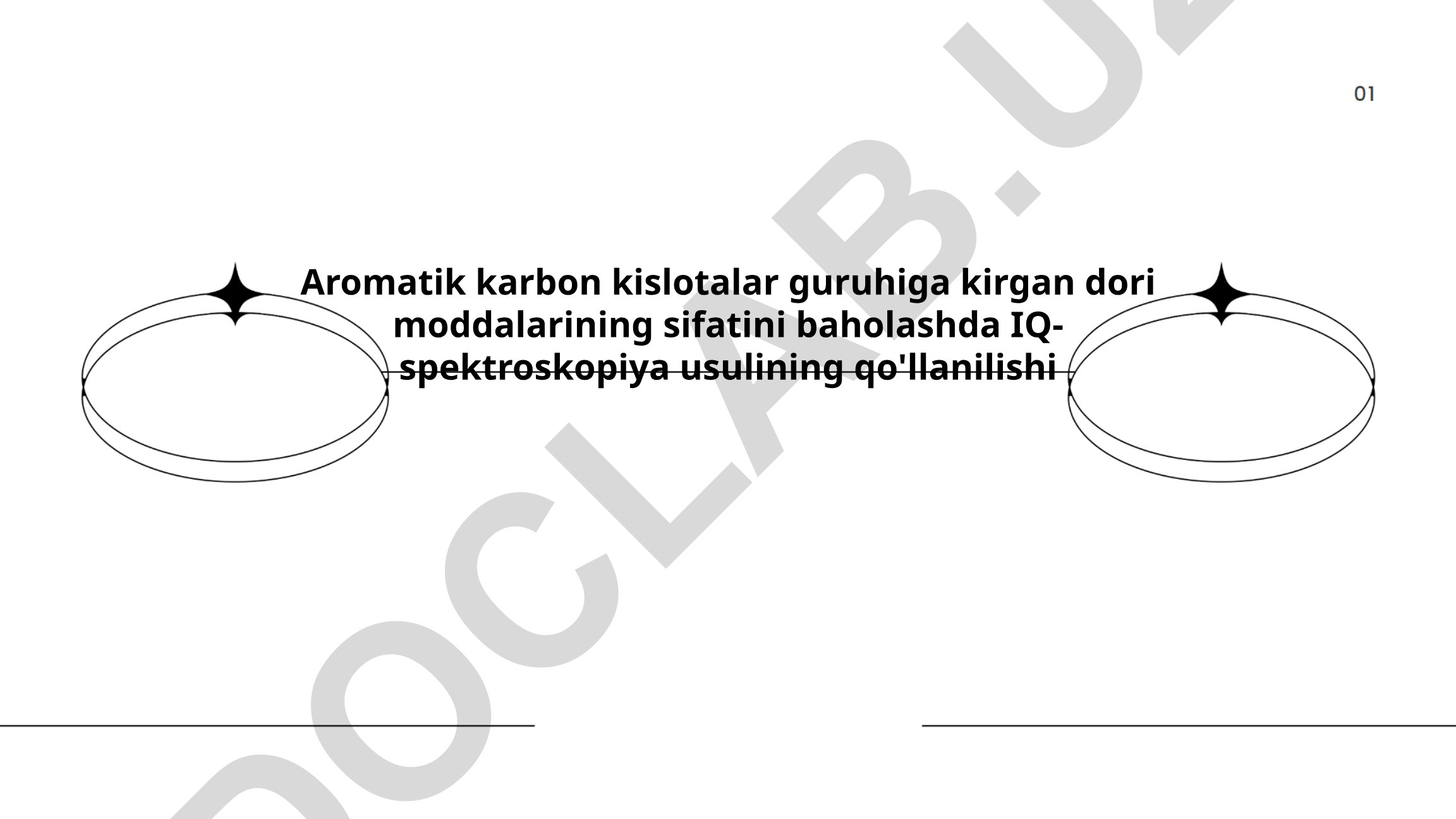 Aromatik karbon kislotalar guruhiga kirgan dori moddalarining sifatini baholashda IQ-spektroskopiya usulining qo'llanilishi