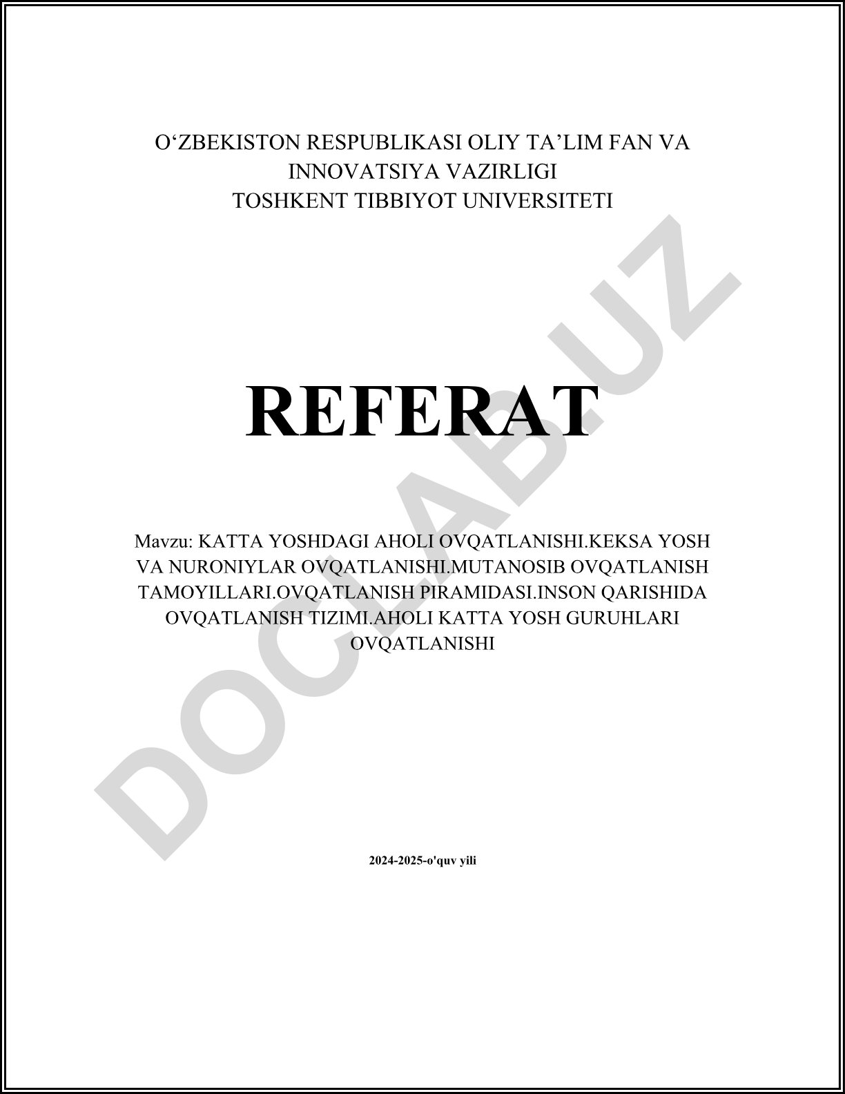Katta yoshdagi aholi ovqatlanishi, keksa yosh va nuroniylar ovqatlanishi, mutanosib ovqatlanish tamoyillari
