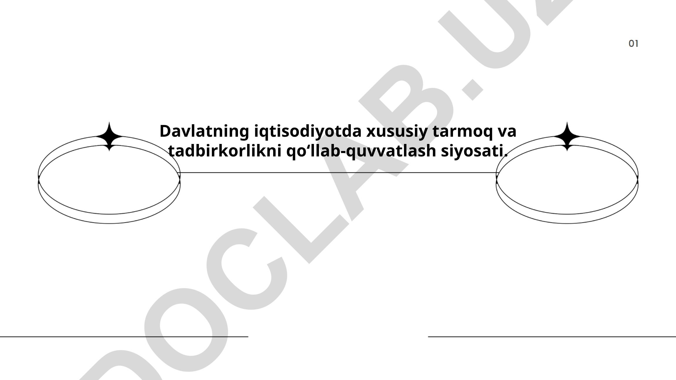 Davlatning iqtisodiyotda xususiy tarmoq va tadbirkorlikni qo‘llab-quvvatlash siyosati