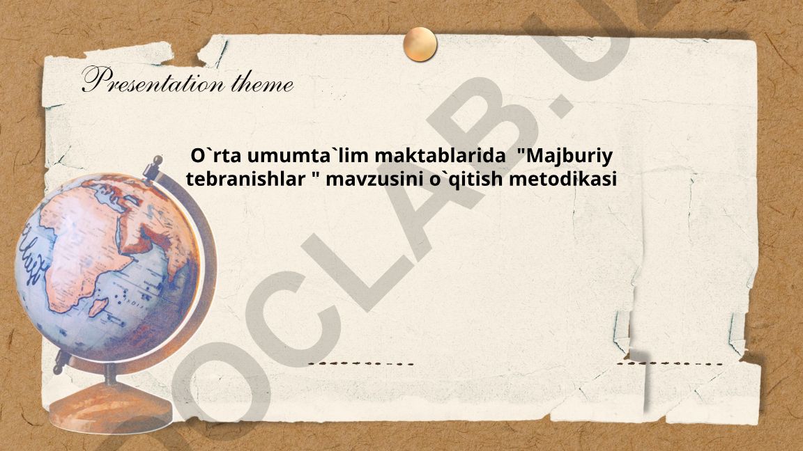 Majburiy tebranishlar mavzusini o'qitish metodikasi