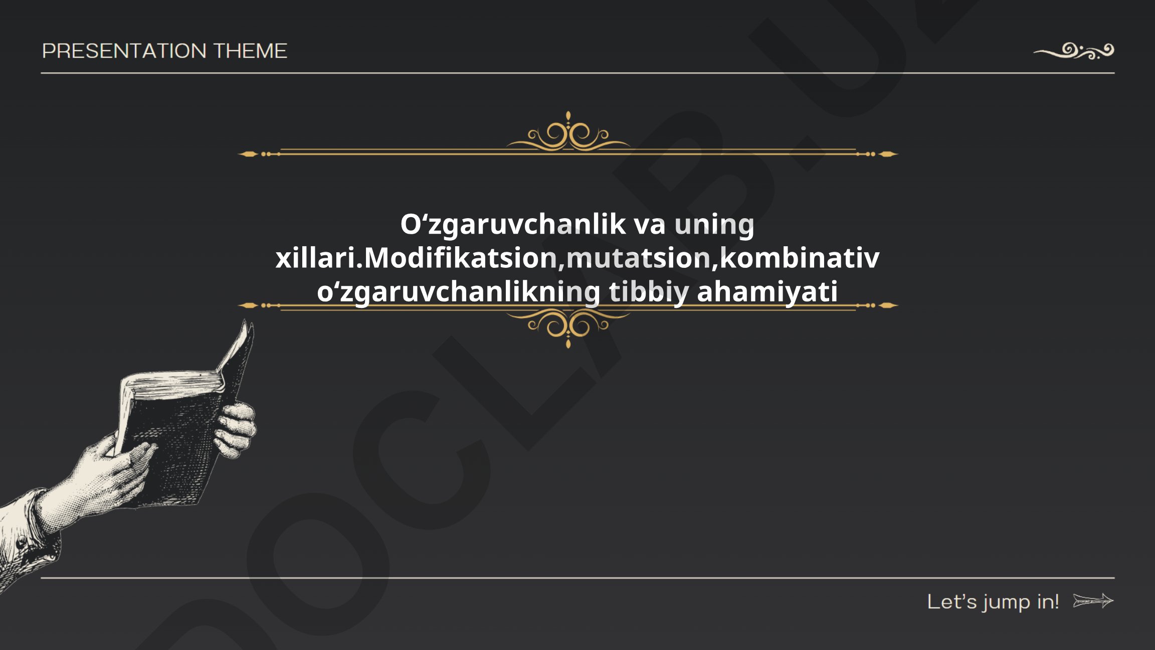 O'zgaruvchanlik va uning xillari: modifikatsion, mutatsion, kombinativ o'zgaruvchanlikning tibbiy ahamiyati