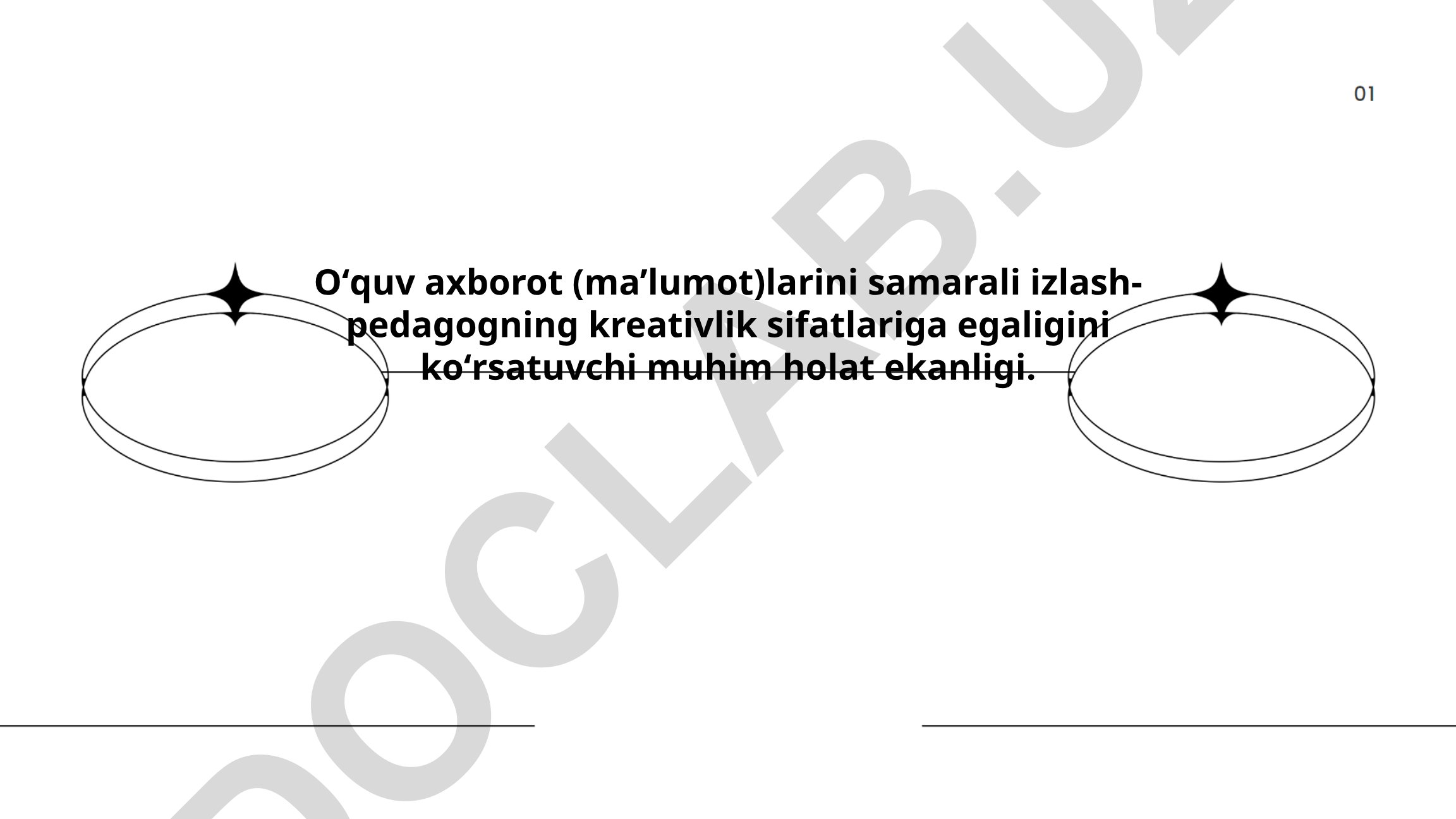 O'qituvchilarning axborot izlash strategiyalari va kreativlik