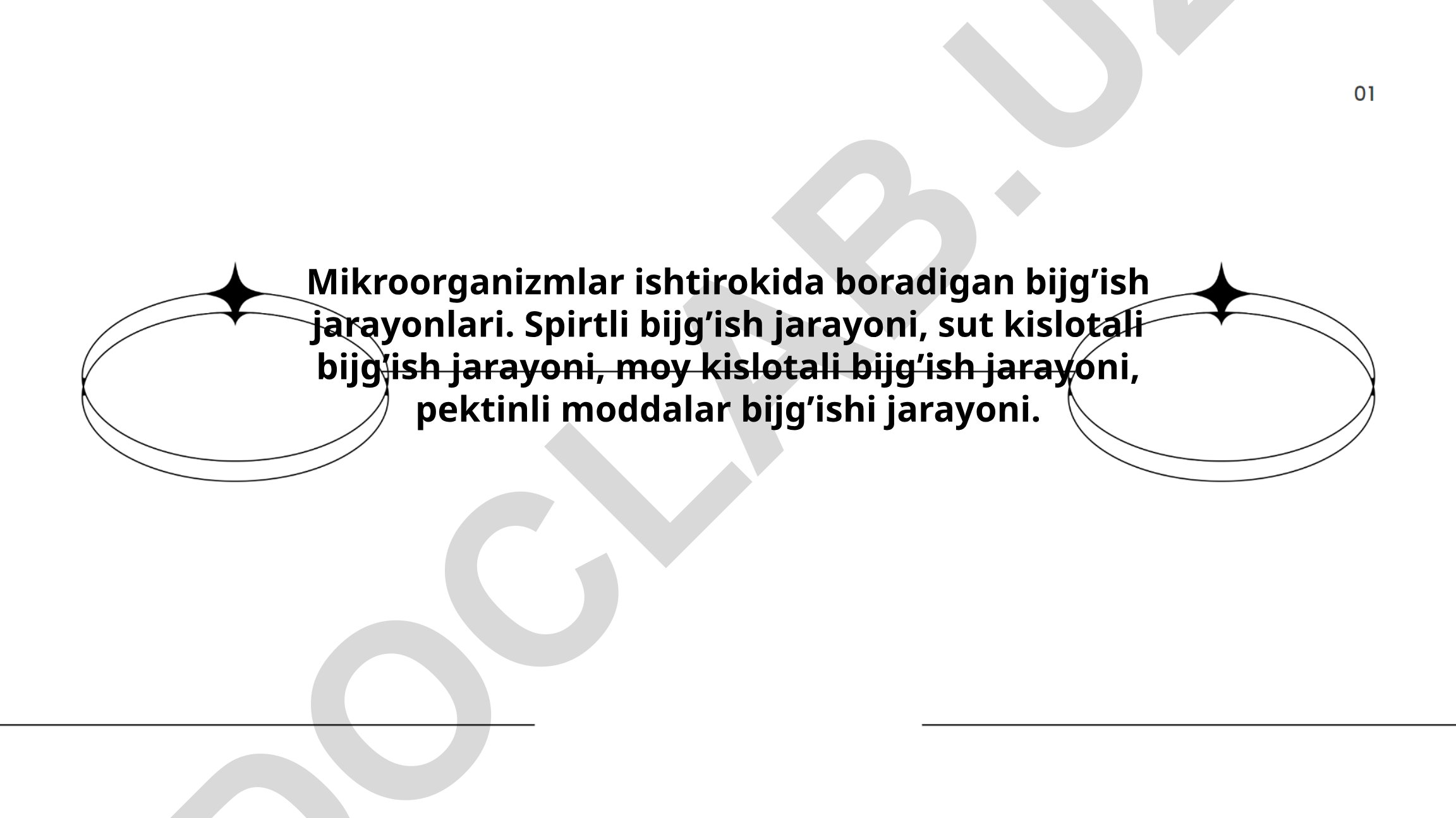Mikroorganizmlar ishtirokida boradigan bijg'ish jarayonlari