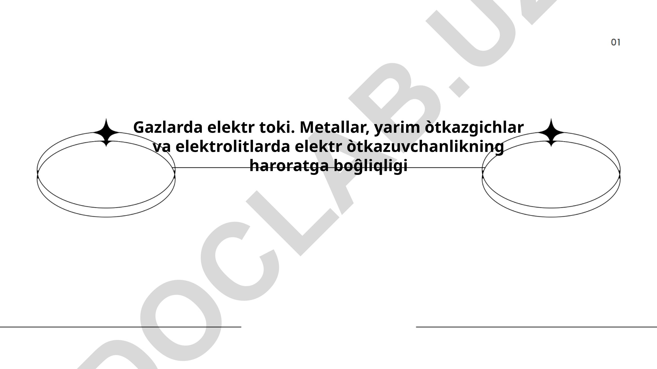 Gazlarda elektr toki va haroratga bog'liq o'tkazuvchanlik