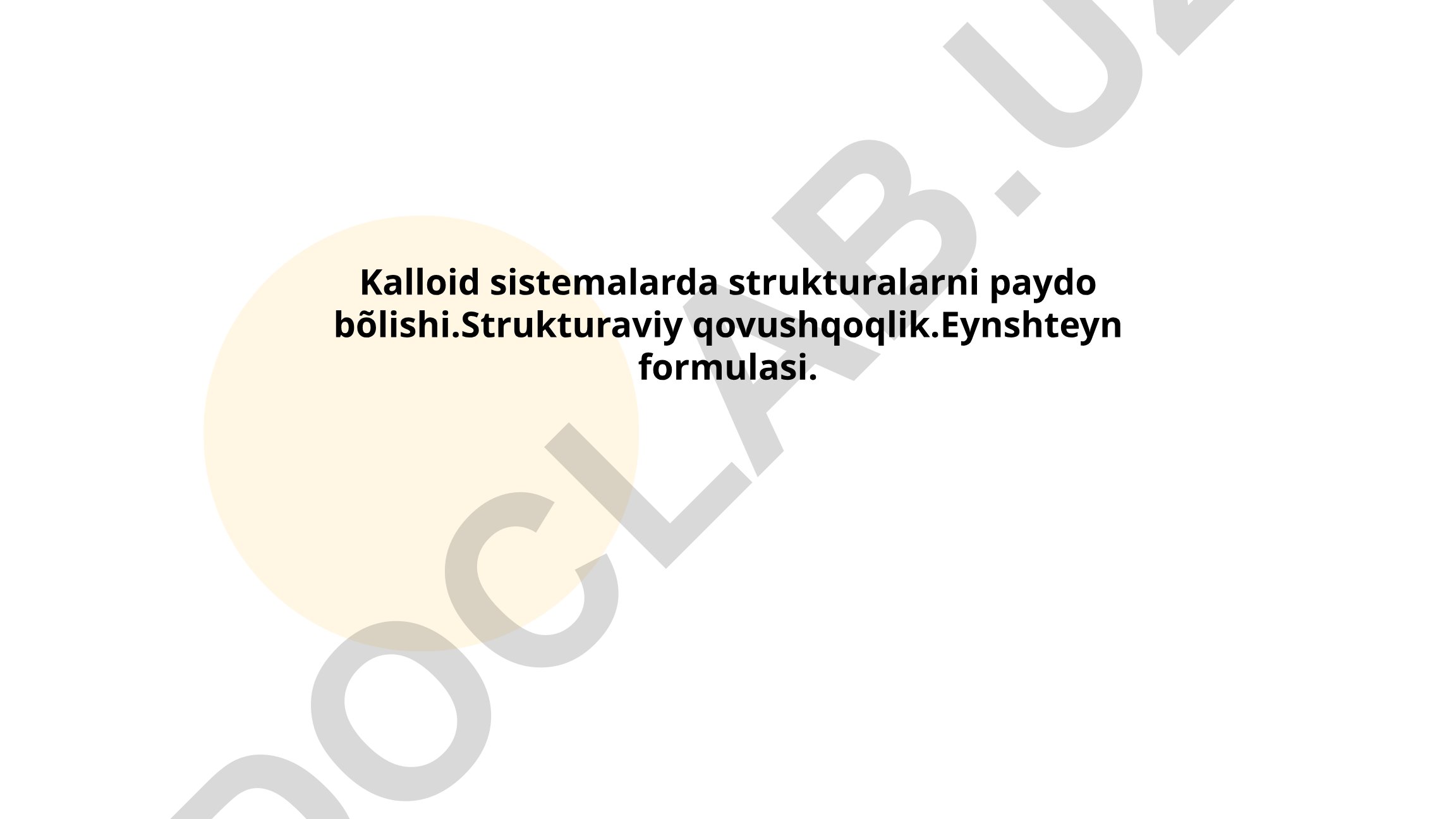 Kalloid sistemalarda strukturalarni paydo bo'lishi va strukturaviy qovushqoqlik