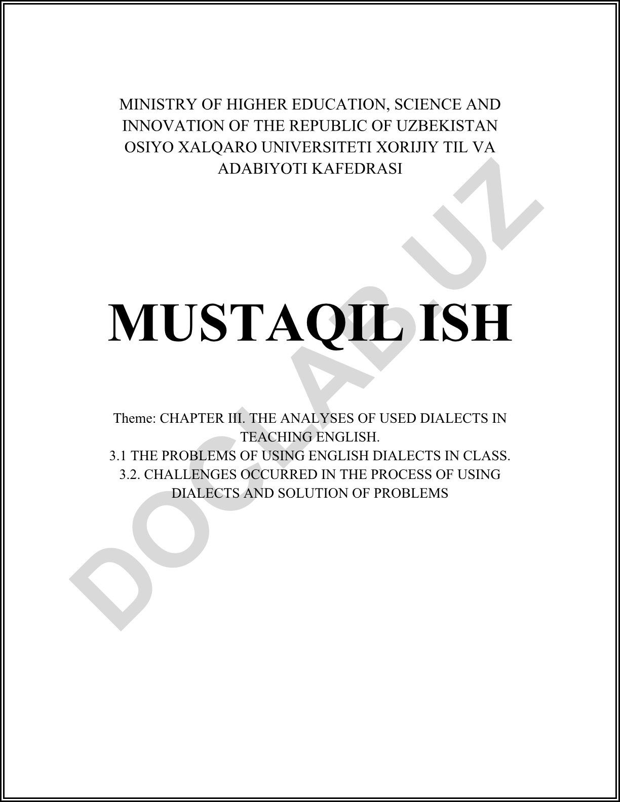 CHAPTER III. THE ANALYSES OF USED DIALECTS IN TEACHING ENGLISH