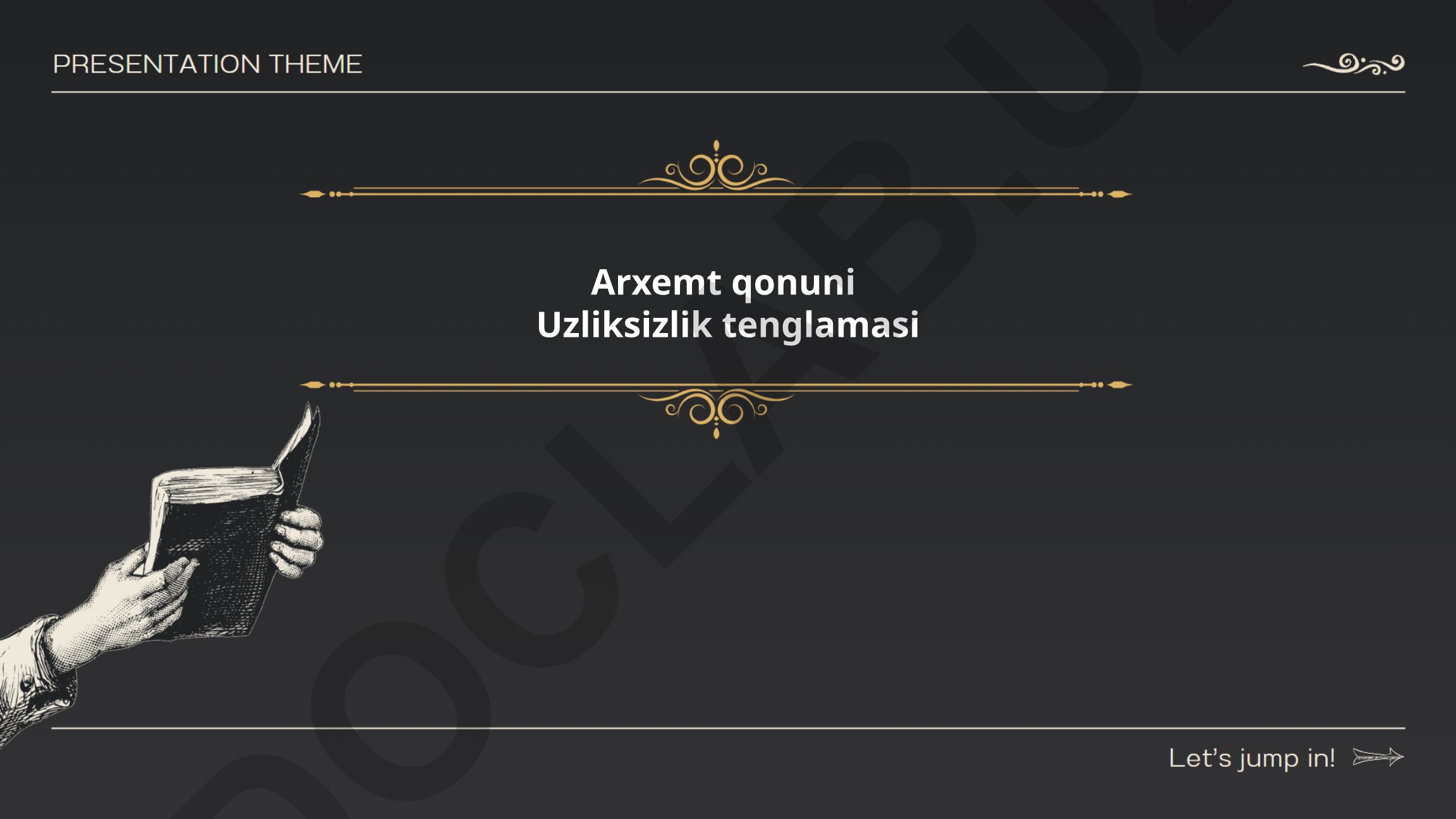 Arximet printsipi va suzuvchi kuch