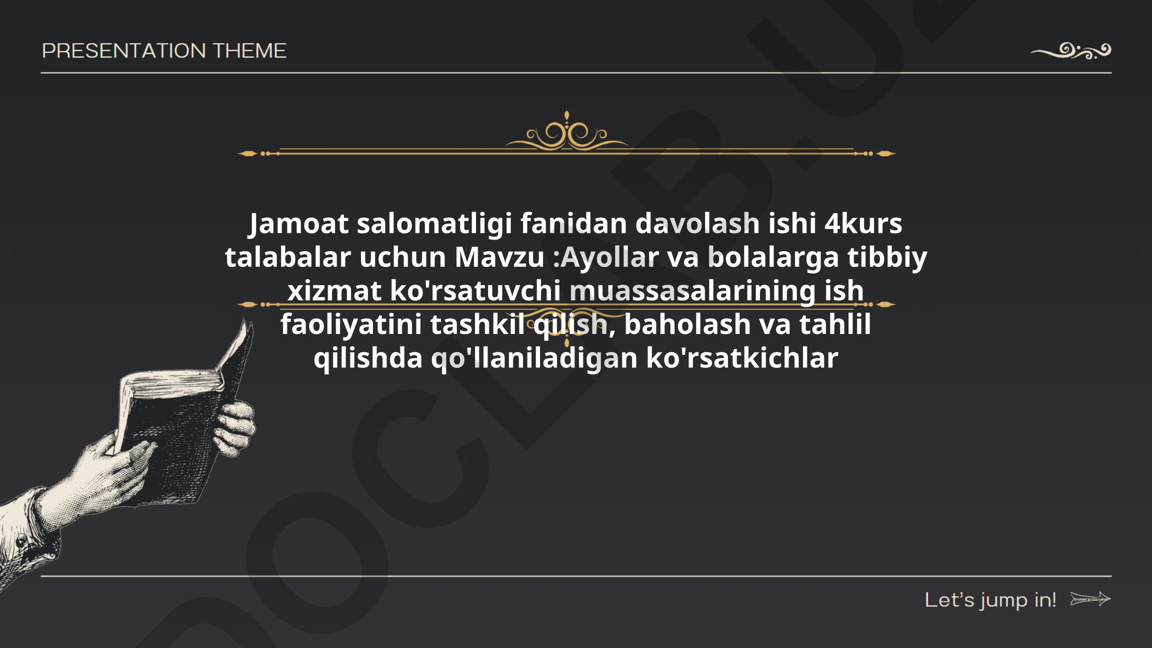 Ayollar va bolalarga tibbiy xizmat ko'rsatuvchi muassasalarining ish faoliyatini tashkil qilish, baholash va tahlil qilishda qo'llaniladigan ko'rsatkichlar