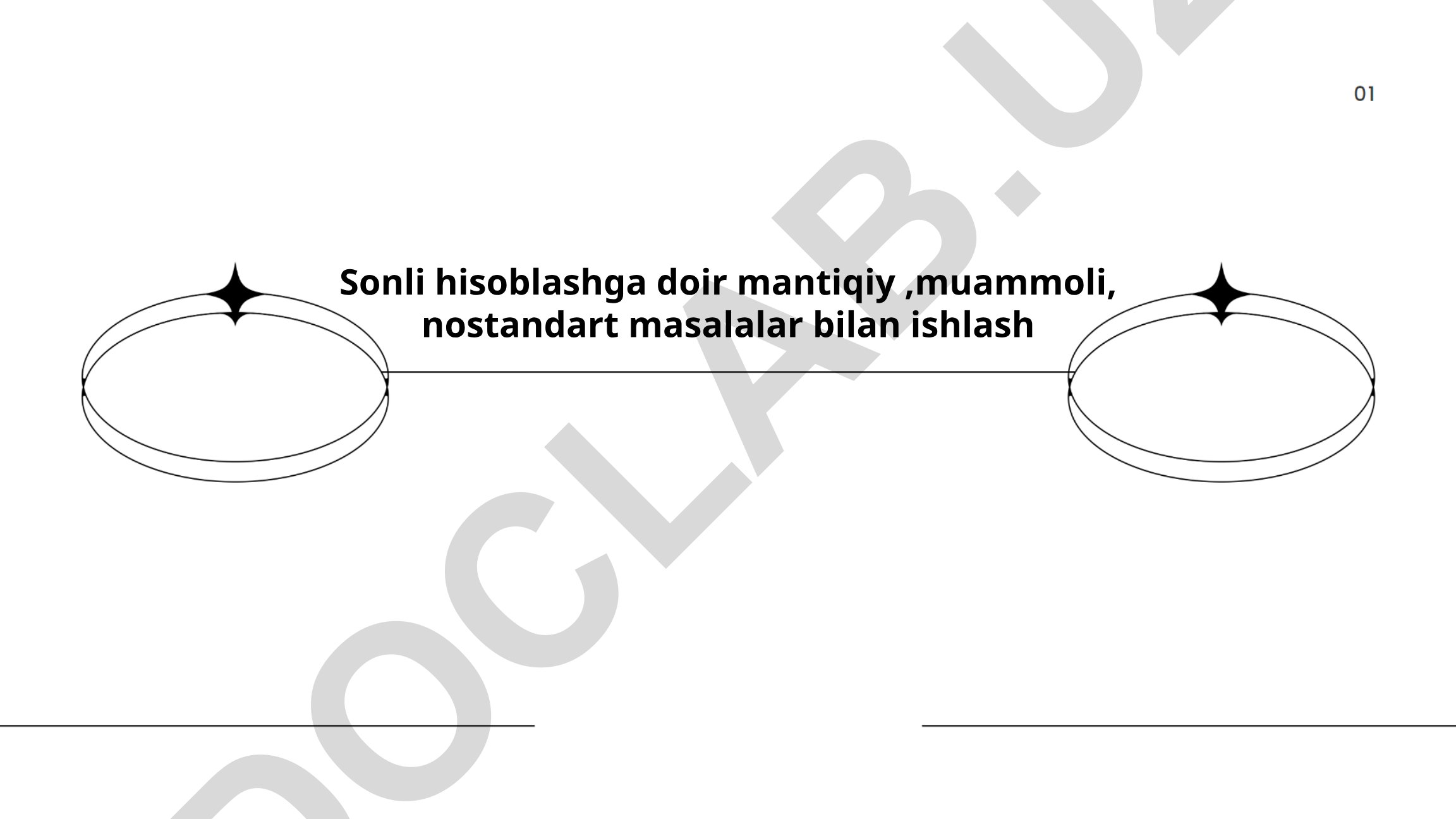 Sonli hisoblashga doir mantiqiy, muammoli, nostandart masalalar bilan ishlash