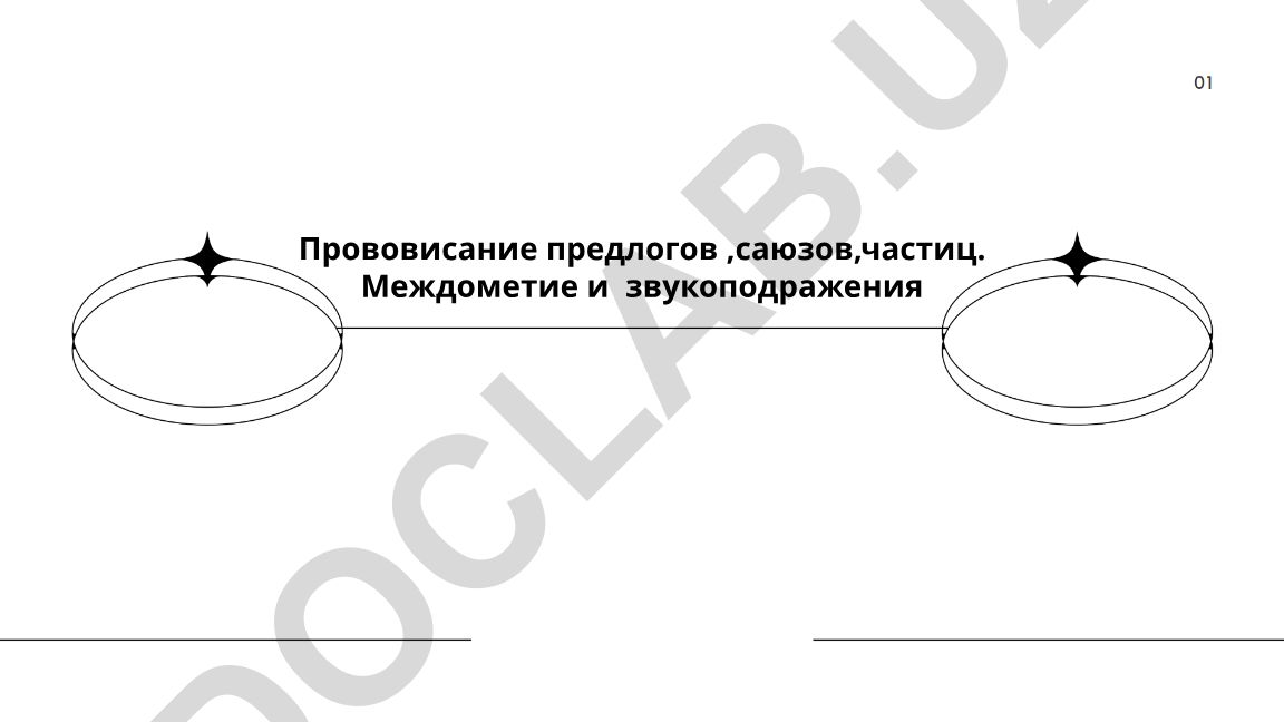 Правописание предлогов, союзов, частиц, междометий и звукоподражаний