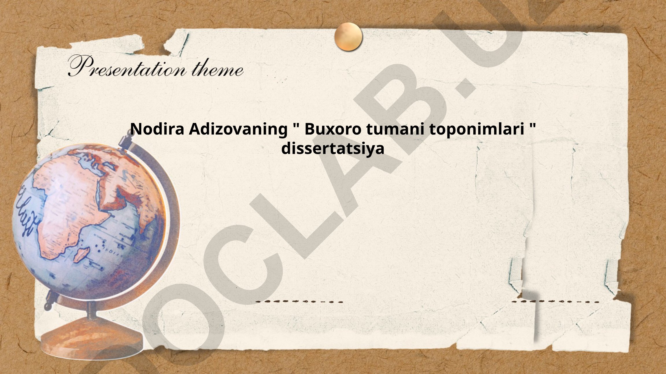 Buxoro tumani toponimlari
