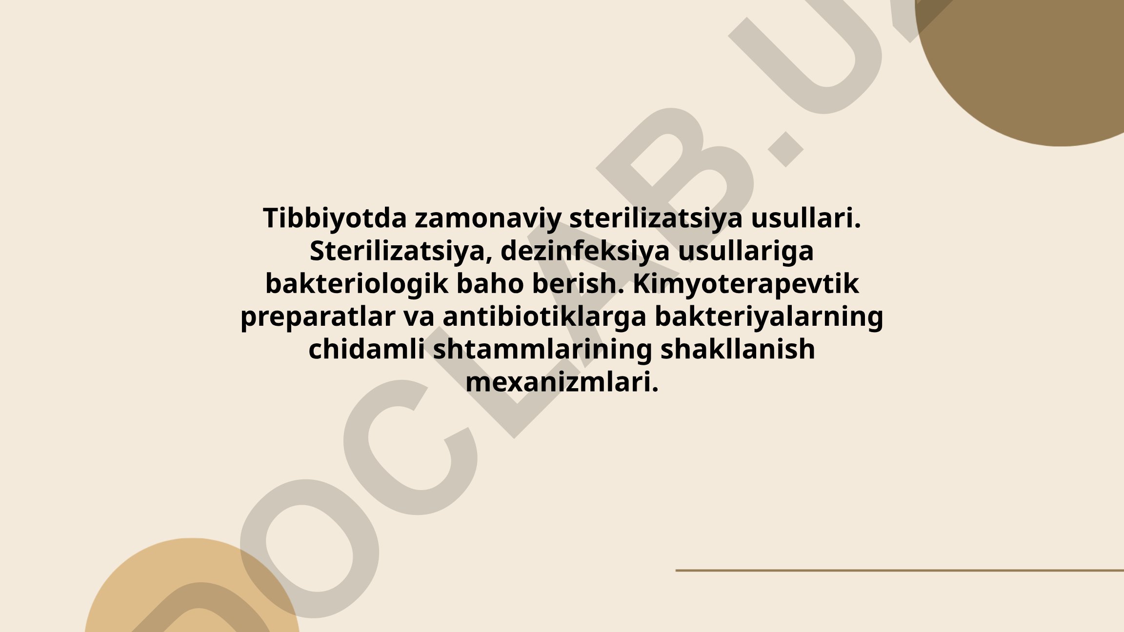 Tibbiyotda zamonaviy sterilizatsiya usullari va antibiotiklarga chidamlilik