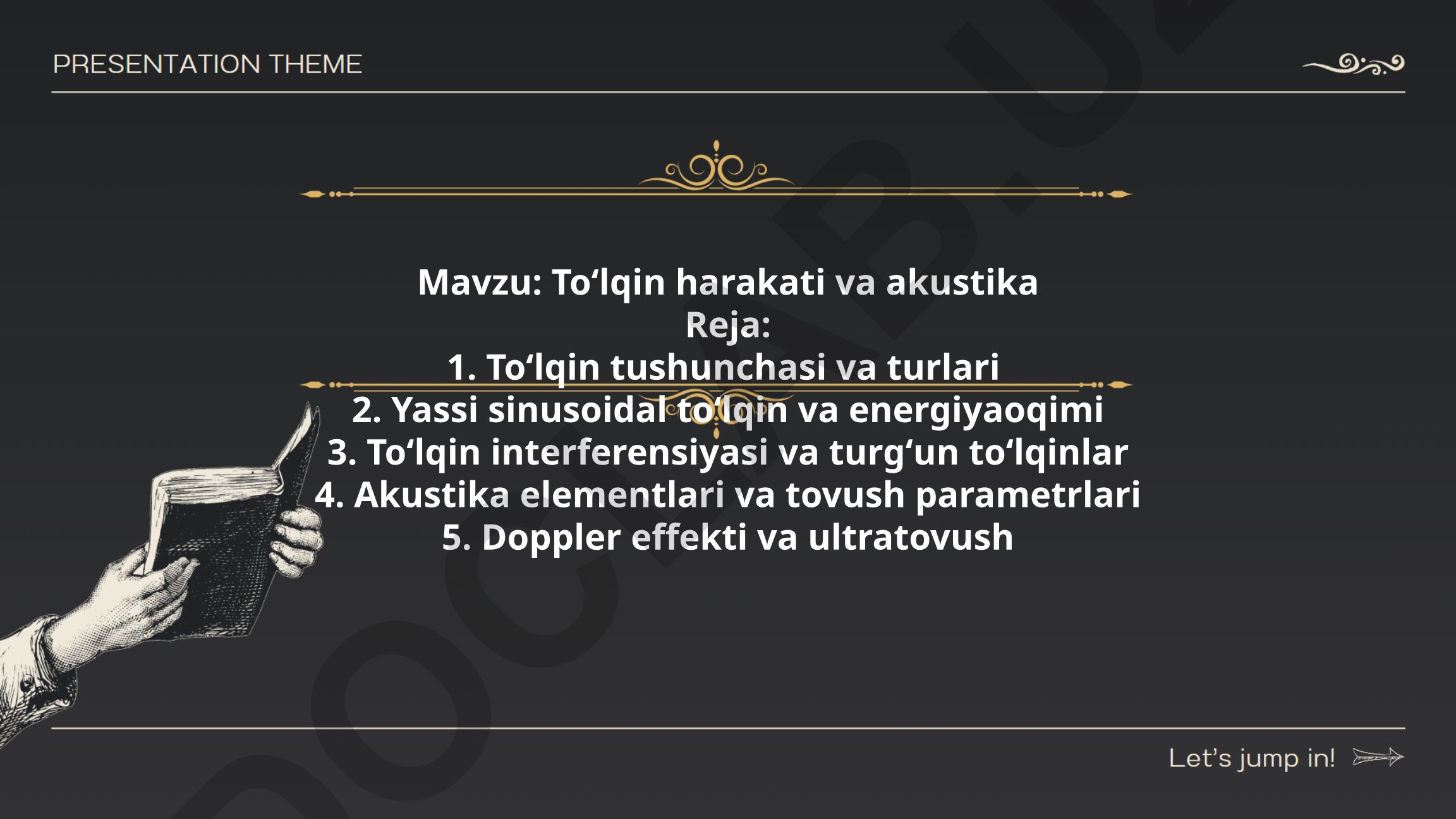 Toʻlqin harakati va akustika