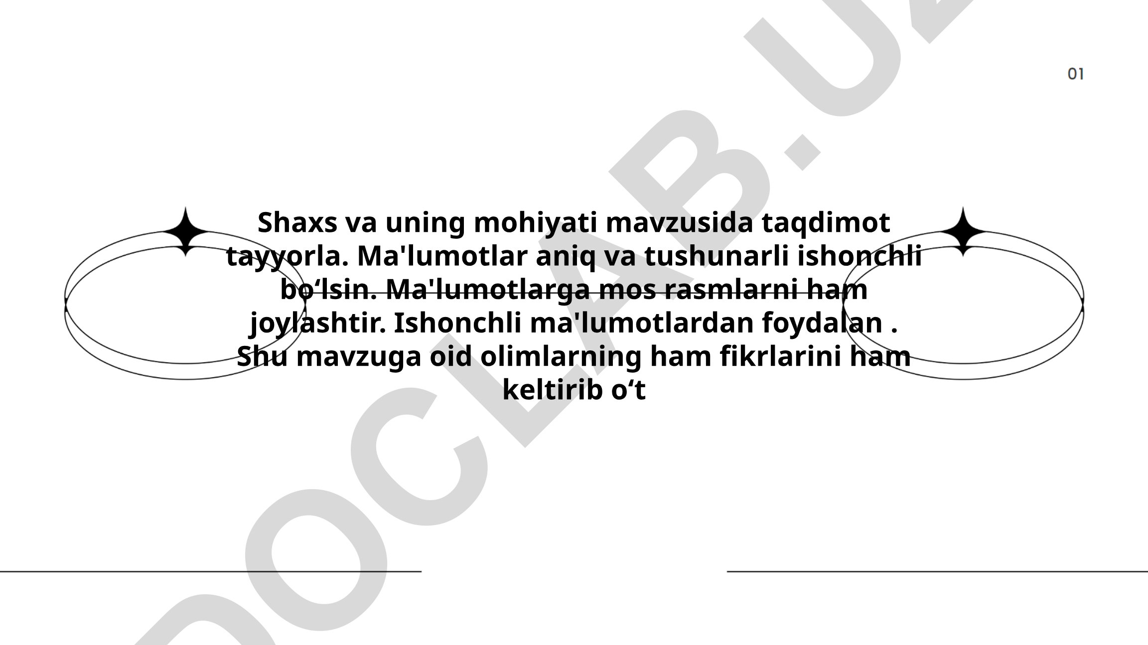 Shaxs va uning mohiyati