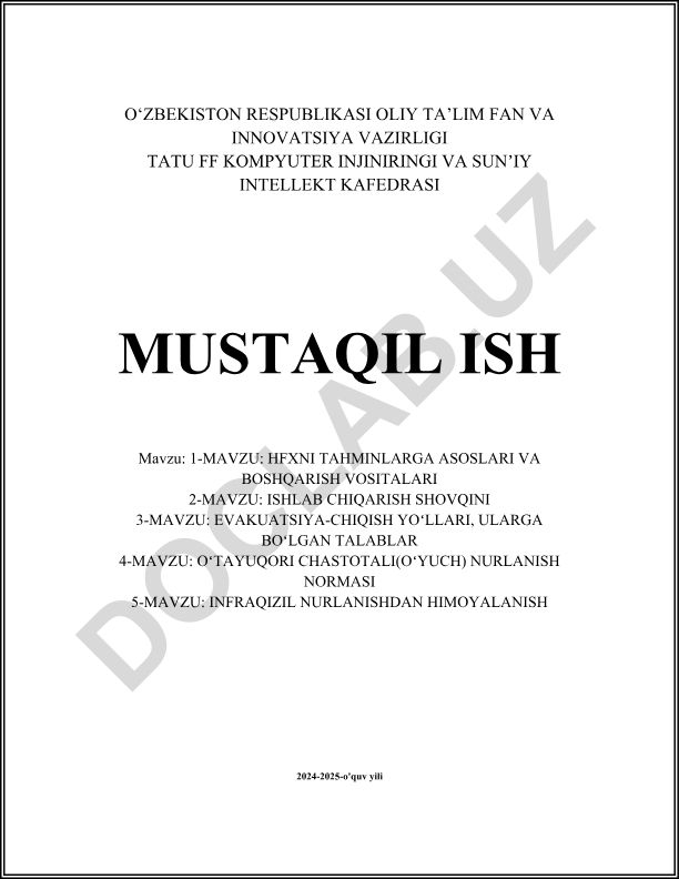 HFXNI tahminlari va ishlab chiqarish xavfsizligi mavzulari