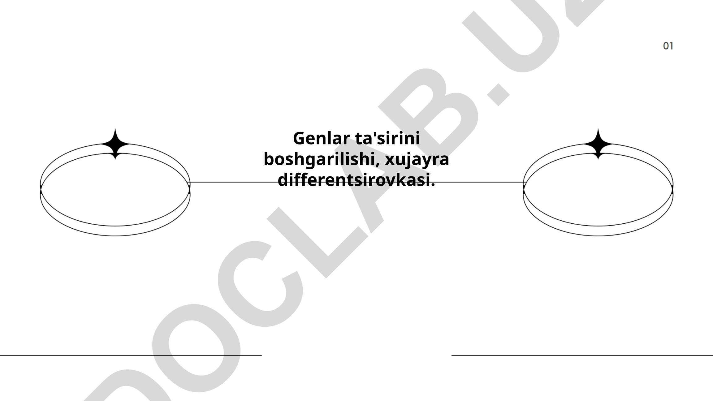 Genlar ta'sirini boshqarilishi va xujayra differentsirovkasi