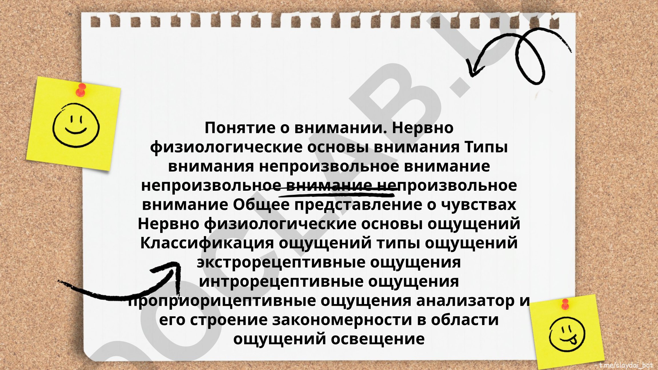Понятие о внимании и нервно-физиологические основы ощущений