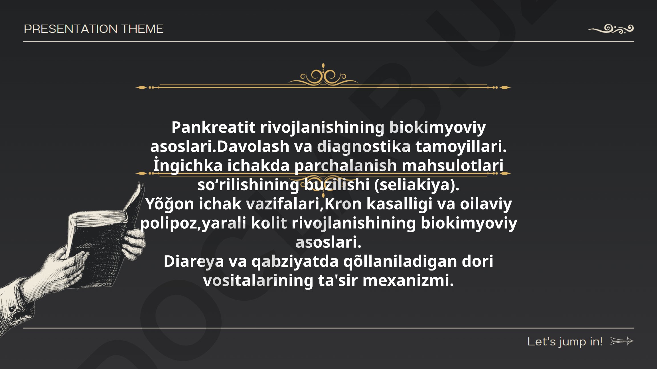 Pankreatit va ichak kasalliklarining biokimyoviy asoslari