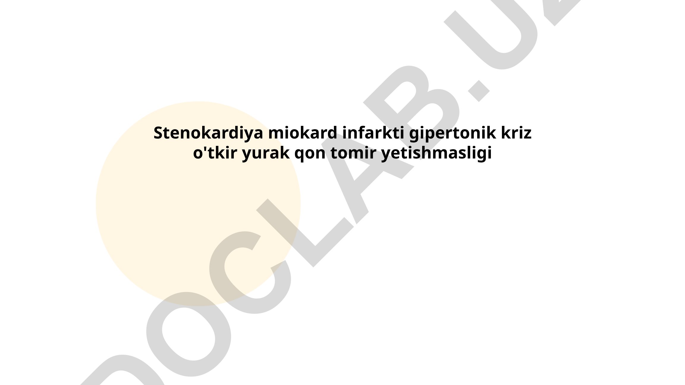 Stenokardiya, miokard infarkti va gipertonik kriz