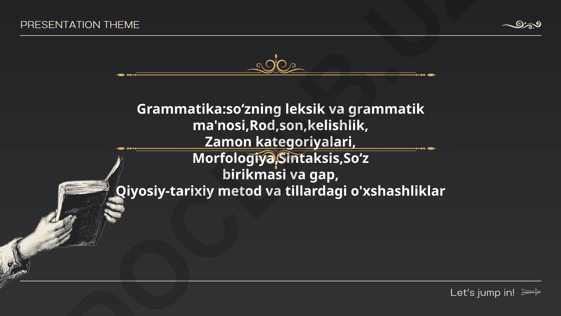 Grammatika: so'zning leksik va grammatik ma'nolari