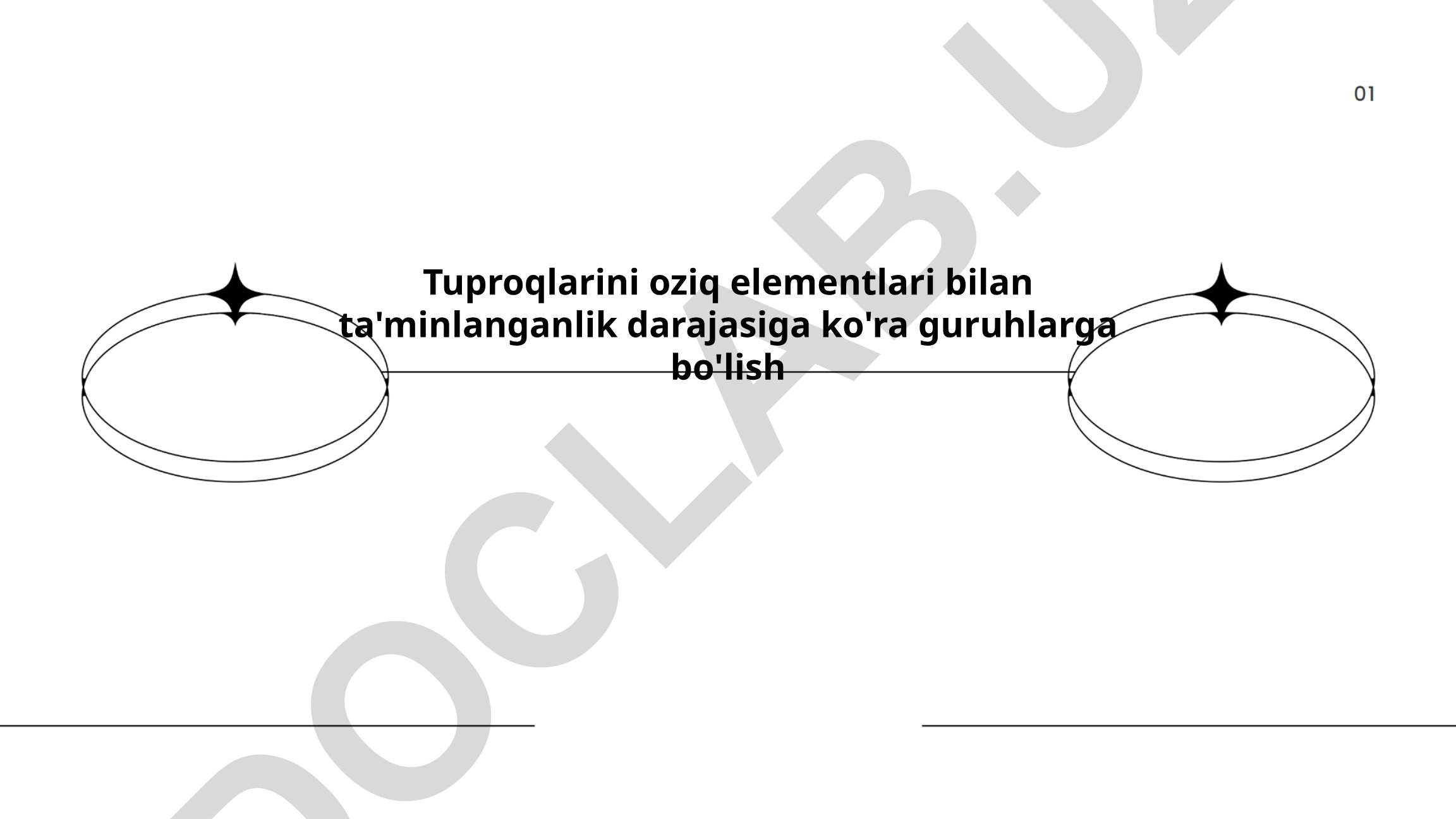 Tuproqlarni oziq elementlari bo'yicha guruhlarga bo'lish