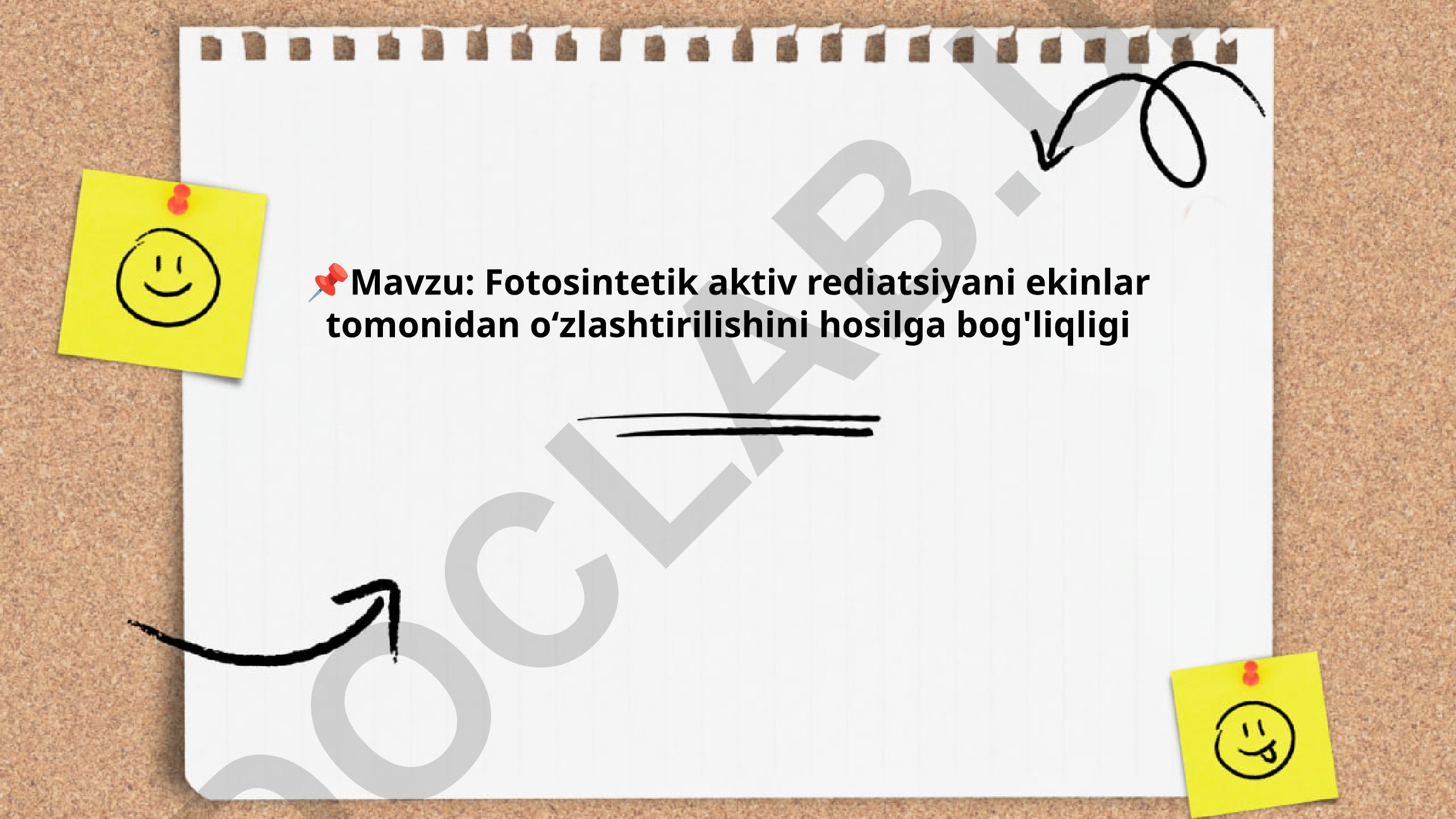 Fotosintetik aktiv rediatsiyani ekinlar tomonidan o‘zlashtirilishini hosilga bog'liqligi