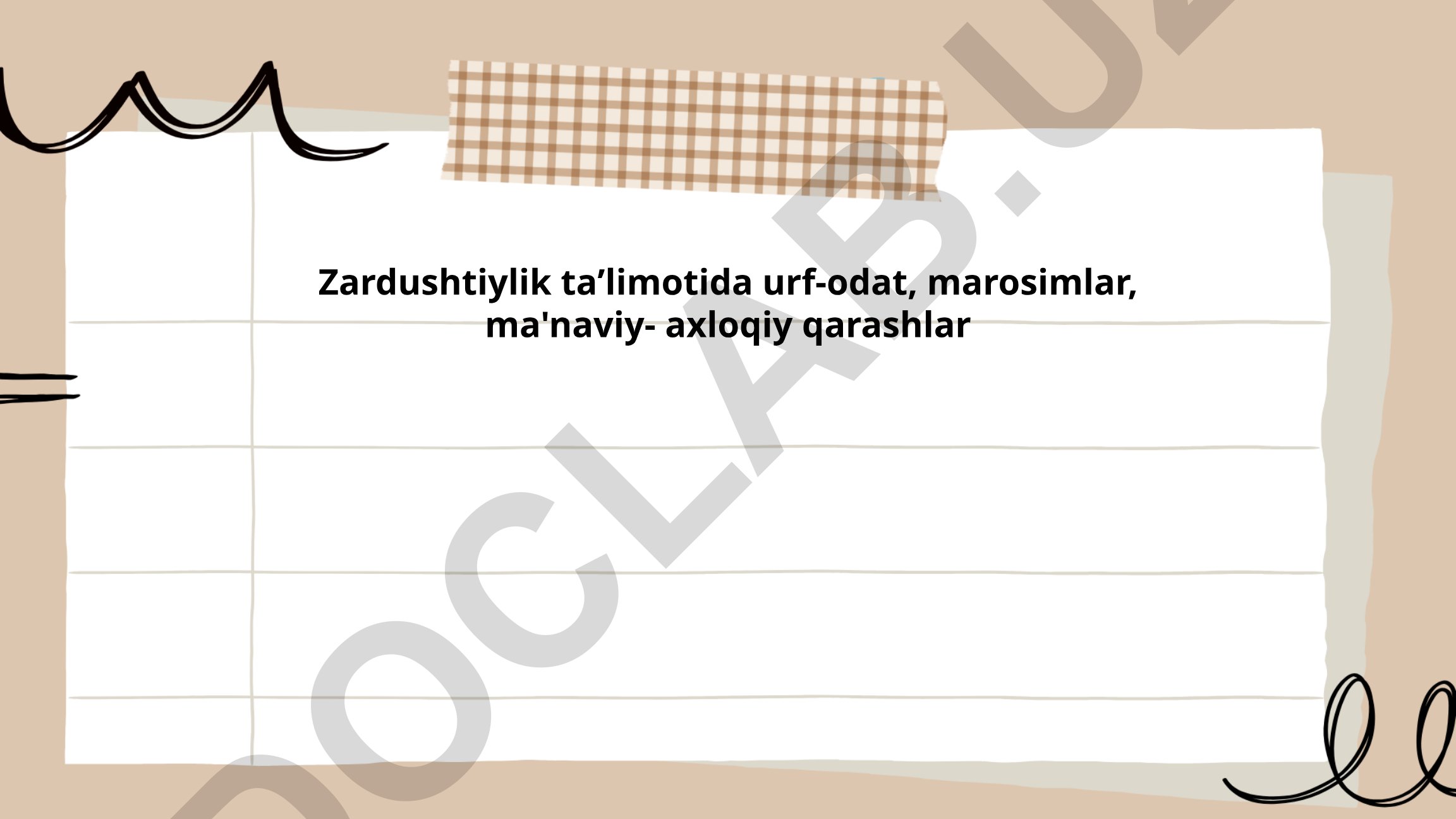 Zardushtiylik taʼlimotida urf-odat, marosimlar, ma'naviy-axloqiy qarashlar