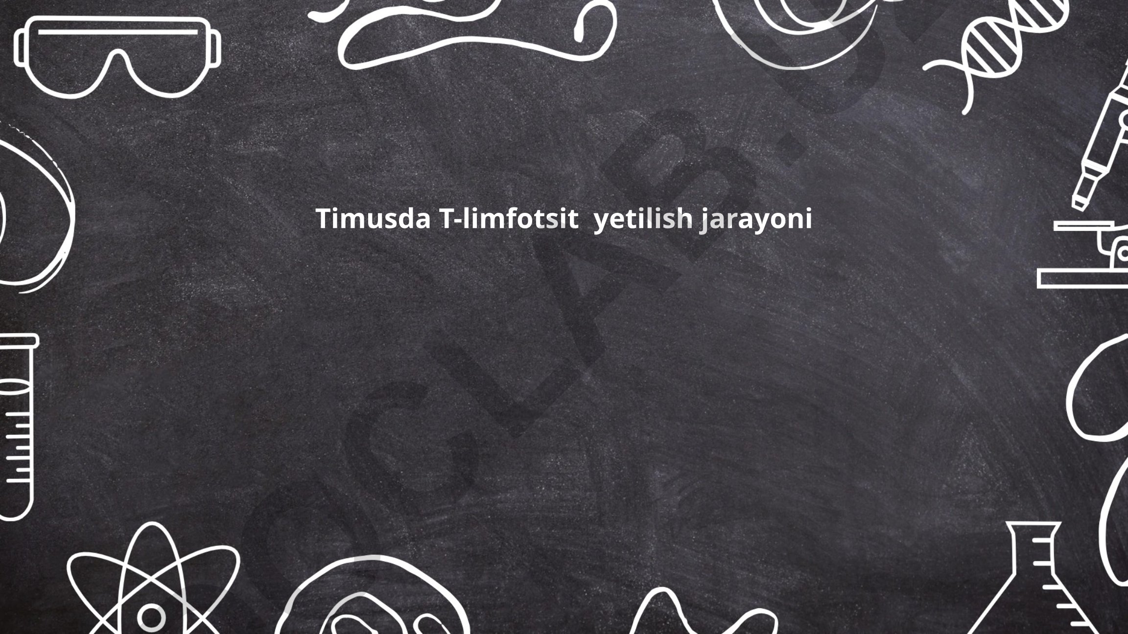Timusda T-limfotsit yetilish jarayoni