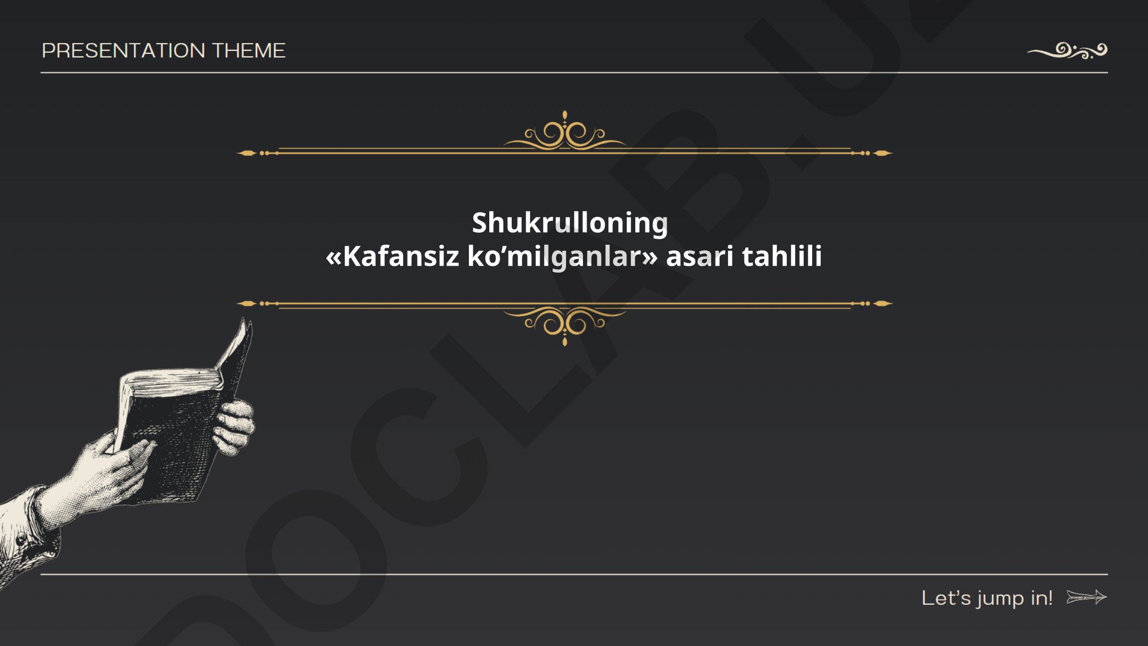 Shukrulloning «Kafansiz ko’milganlar» asari tahlili