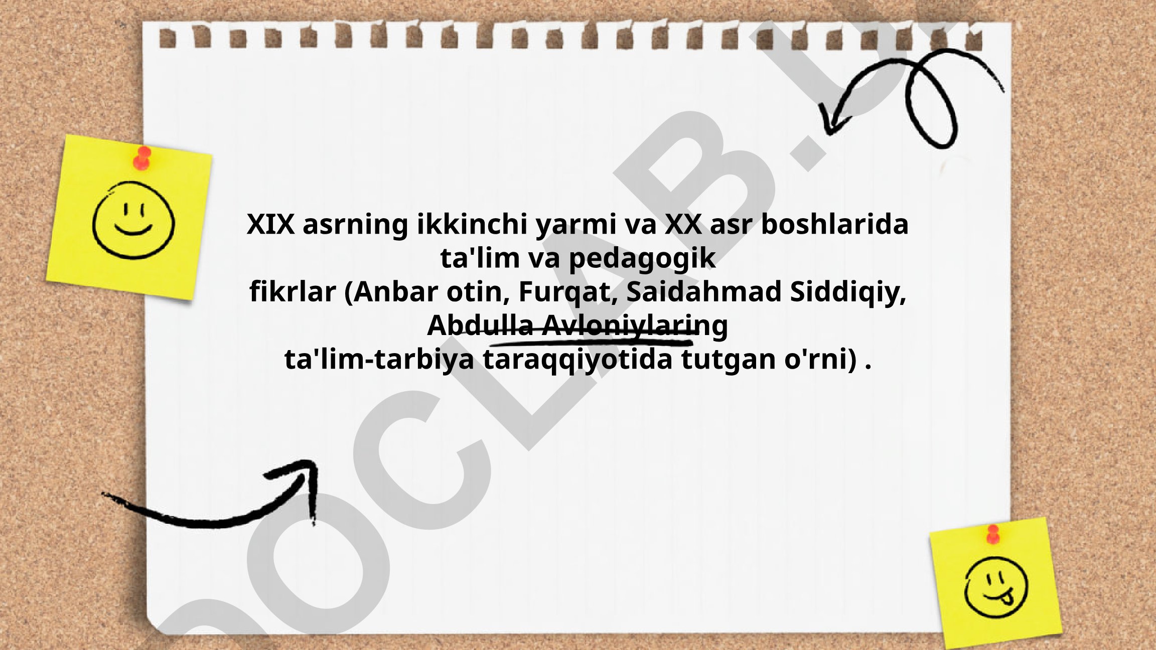 XIX asrning ikkinchi yarmi va XX asr boshlarida ta'lim va pedagogik fikrlar