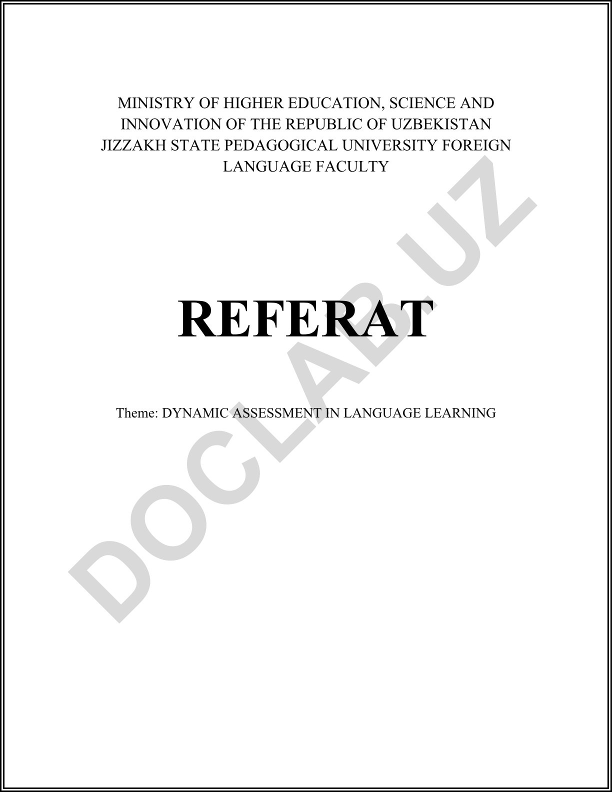DYNAMIC ASSESSMENT IN LANGUAGE LEARNING