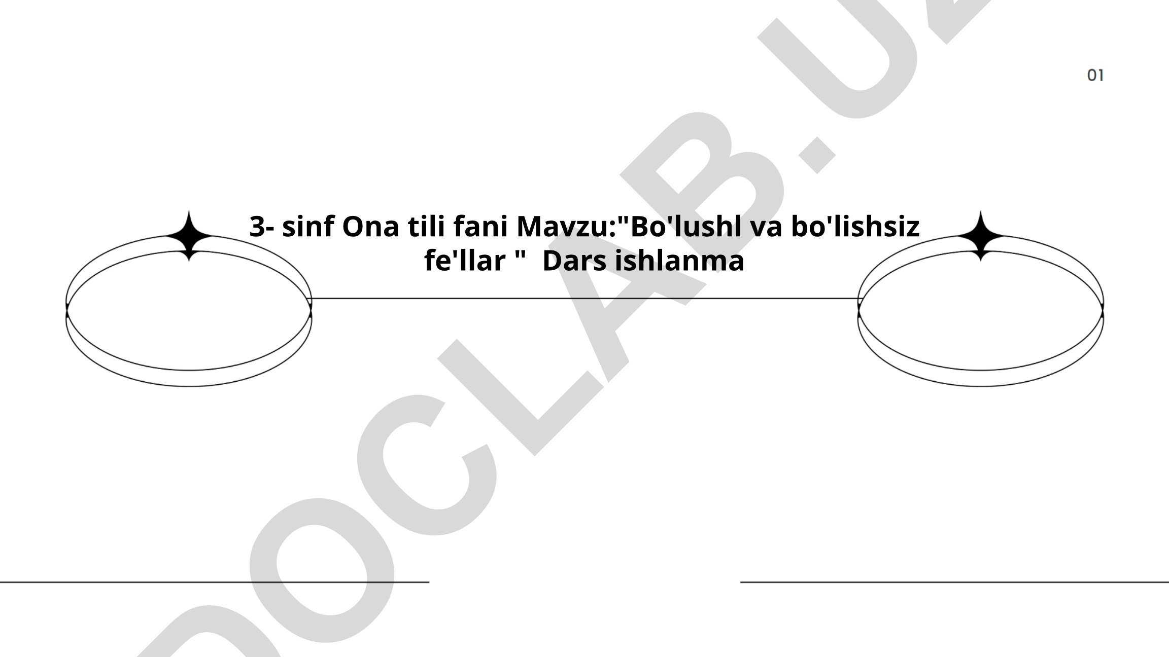 Bo'lishli va bo'lishsiz fe'llar