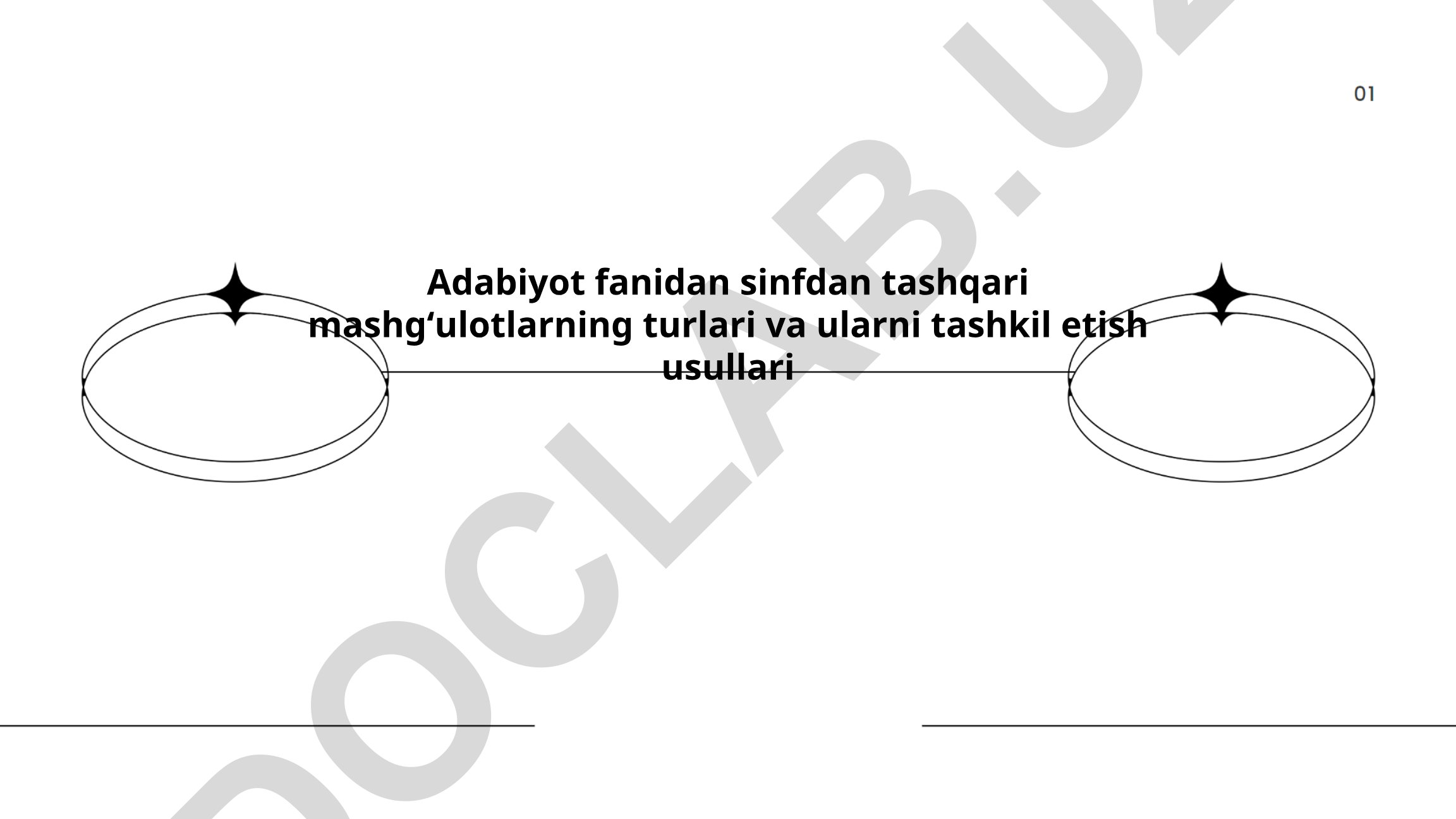 Adabiyot fanidan sinfdan tashqari mashgʻulot turlari va tashkil etish usullari