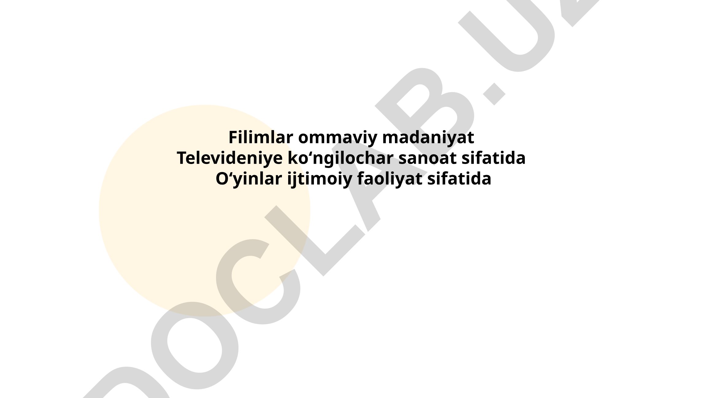 Filmlarning ommaviy madaniyatga ta'siri va kino sanoati