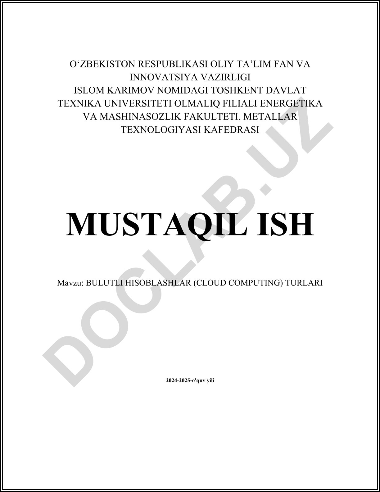 Bulutli hisoblashturlari (Cloud Computing) turlari