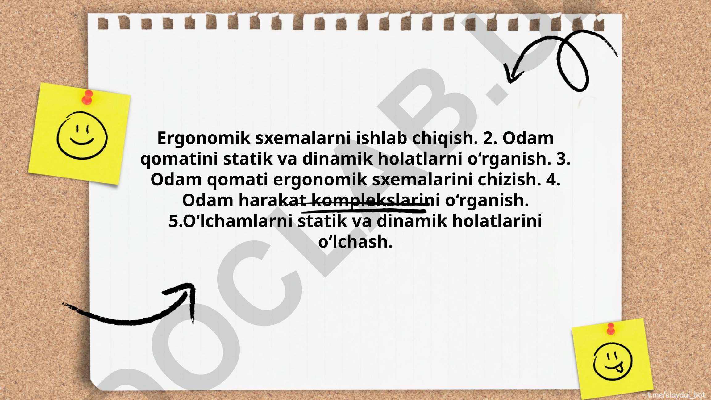 Ergonomik sxemalarni ishlab chiqish va odam qomatini o'rganish