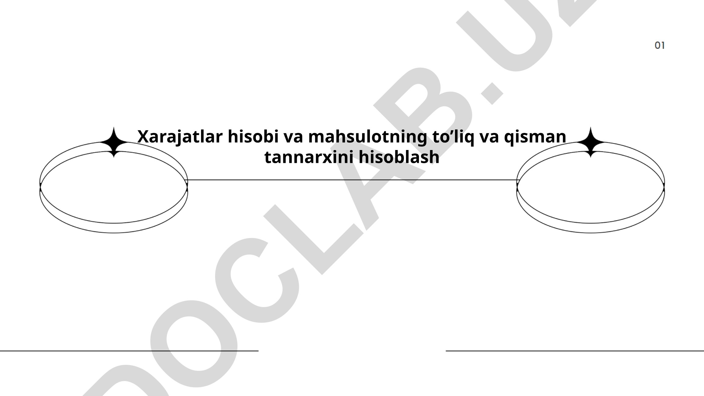 Xarajatlar hisobi va mahsulot tannarxini hisoblash