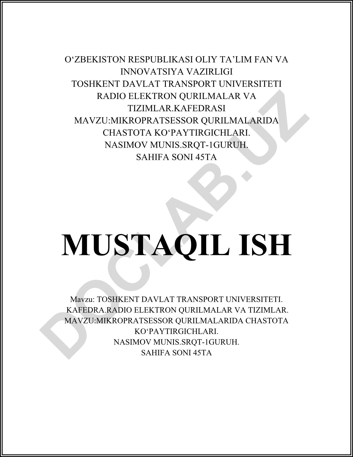 Mikroprotsessor qurilmalarida chastota ko'paytirgichlari