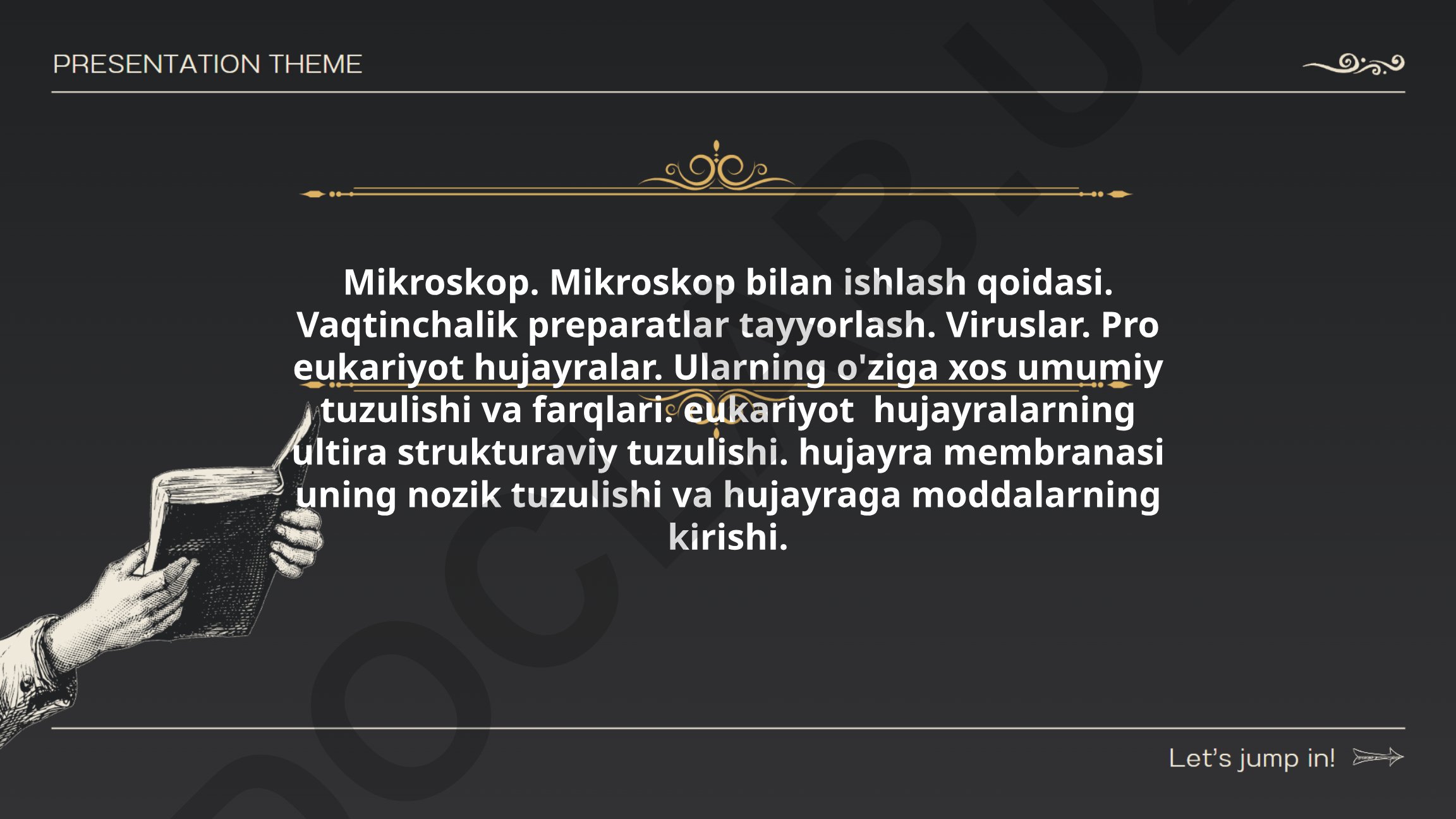 Mikroskop turlari, ishlash qoidalari va hujayra tuzilishi