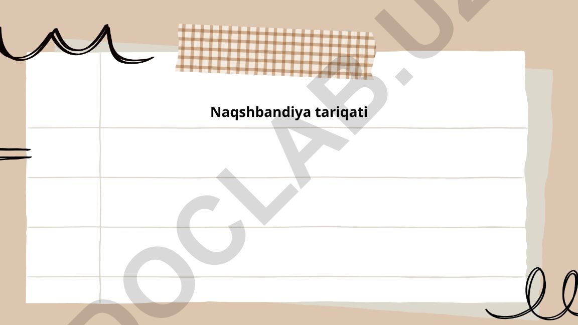 Naqshbandiya tariqati tarixi va asosiy tamoyillari