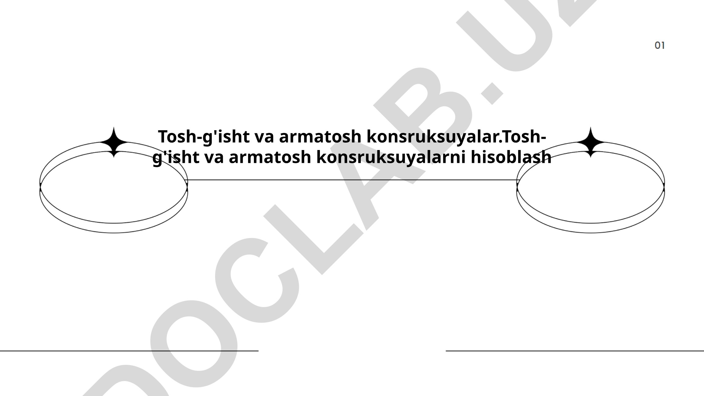 Tosh-g'isht va armatosh konstruksiyalarni hisoblash