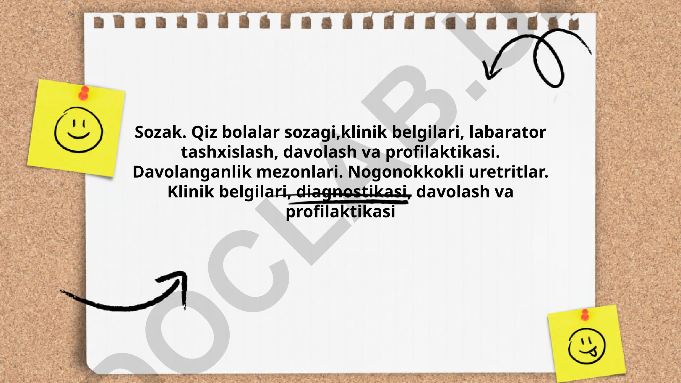 Sozak va nogonokkokli uretritlar: klinik belgilari, diagnostikasi, davolash va profilaktikasi