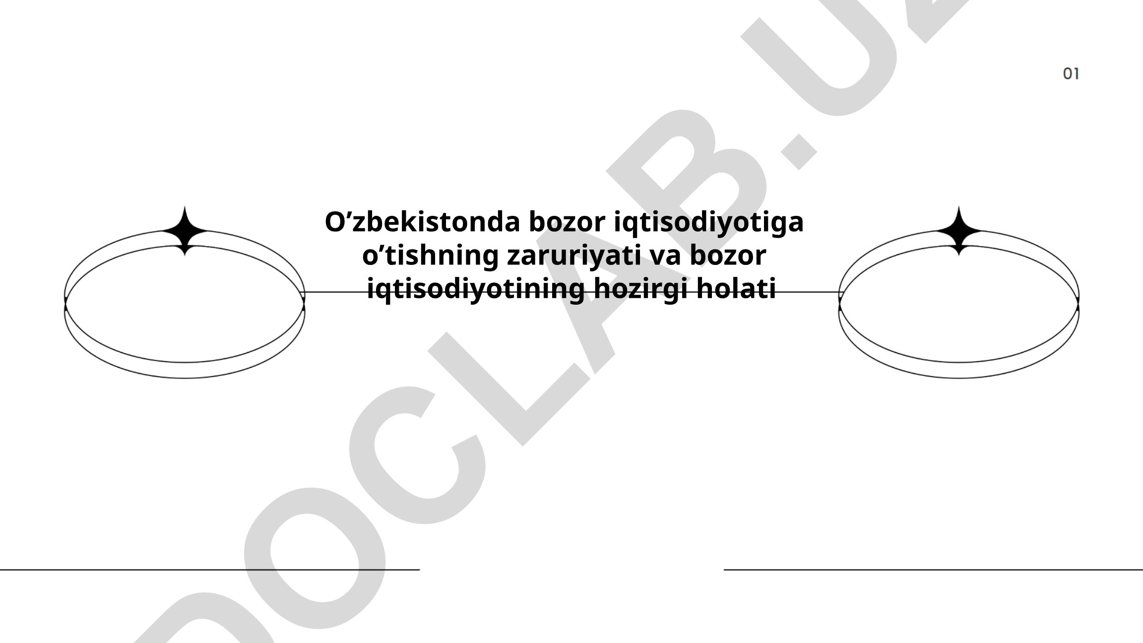 O'zbekistonda bozor iqtisodiyotiga o'tishning zaruriyati va hozirgi holati