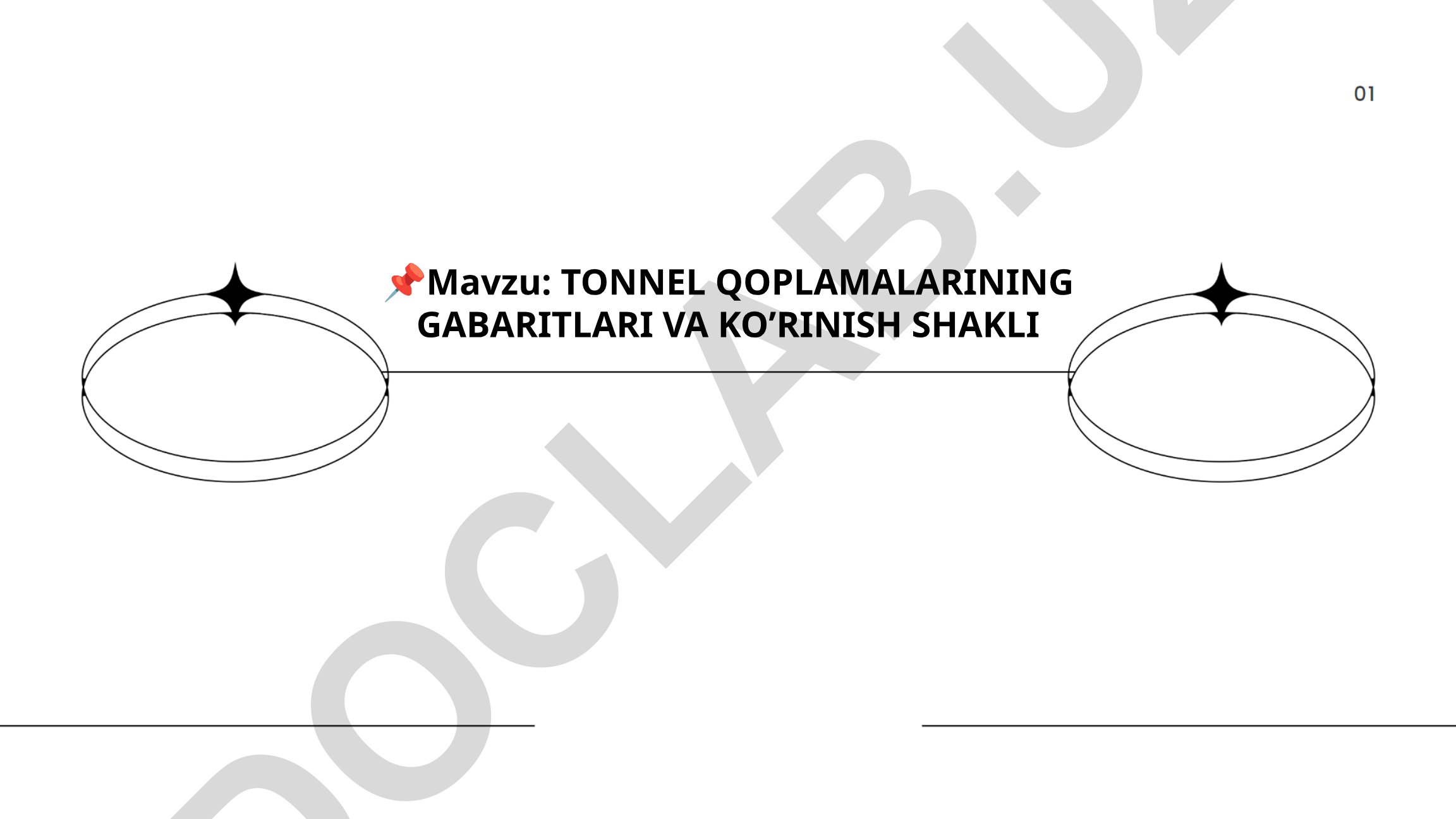 Tunnel qoplamalarining gabaritlari va ko’rinish shakli