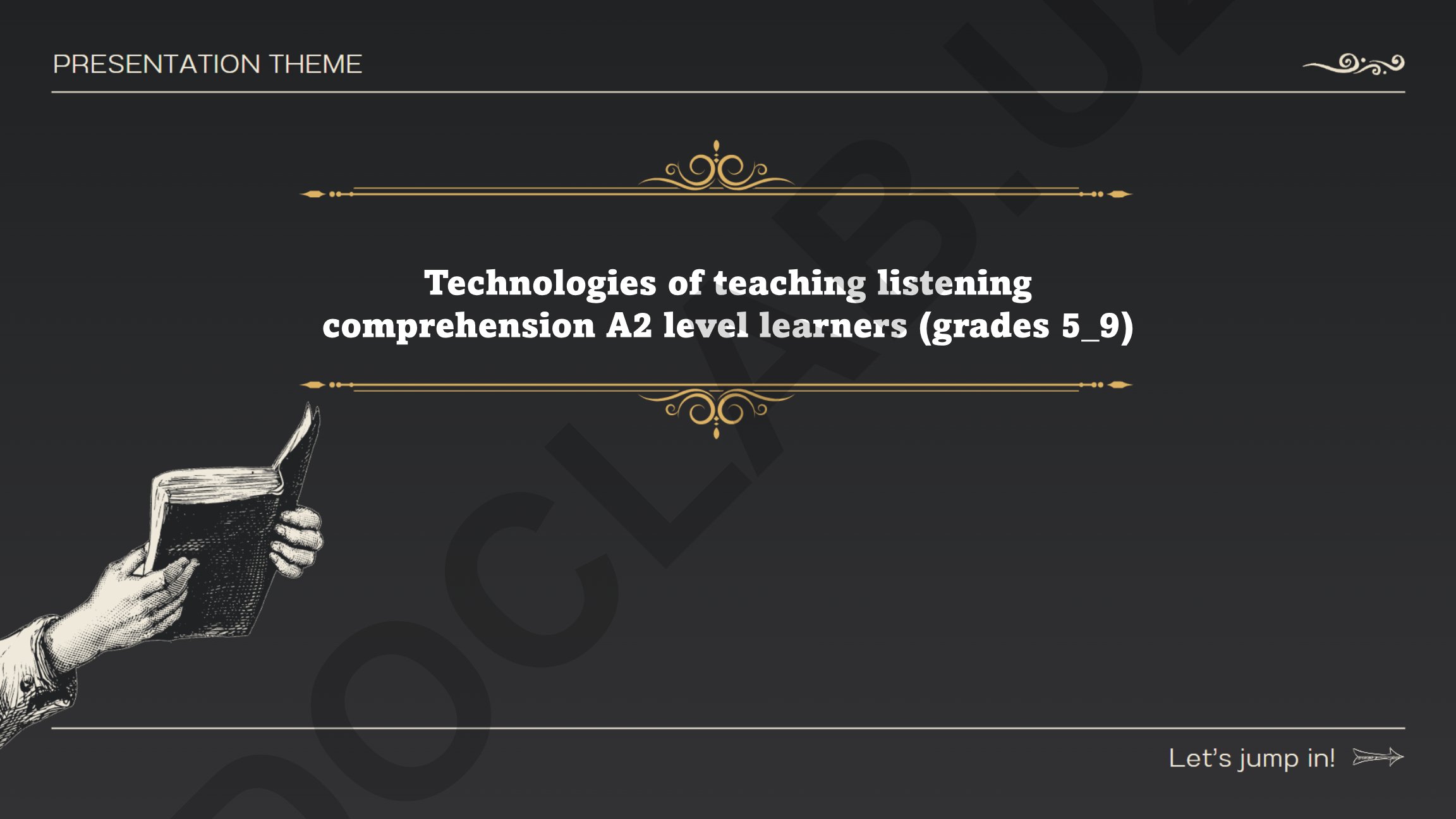Technologies of teaching listening comprehension A2 level learners