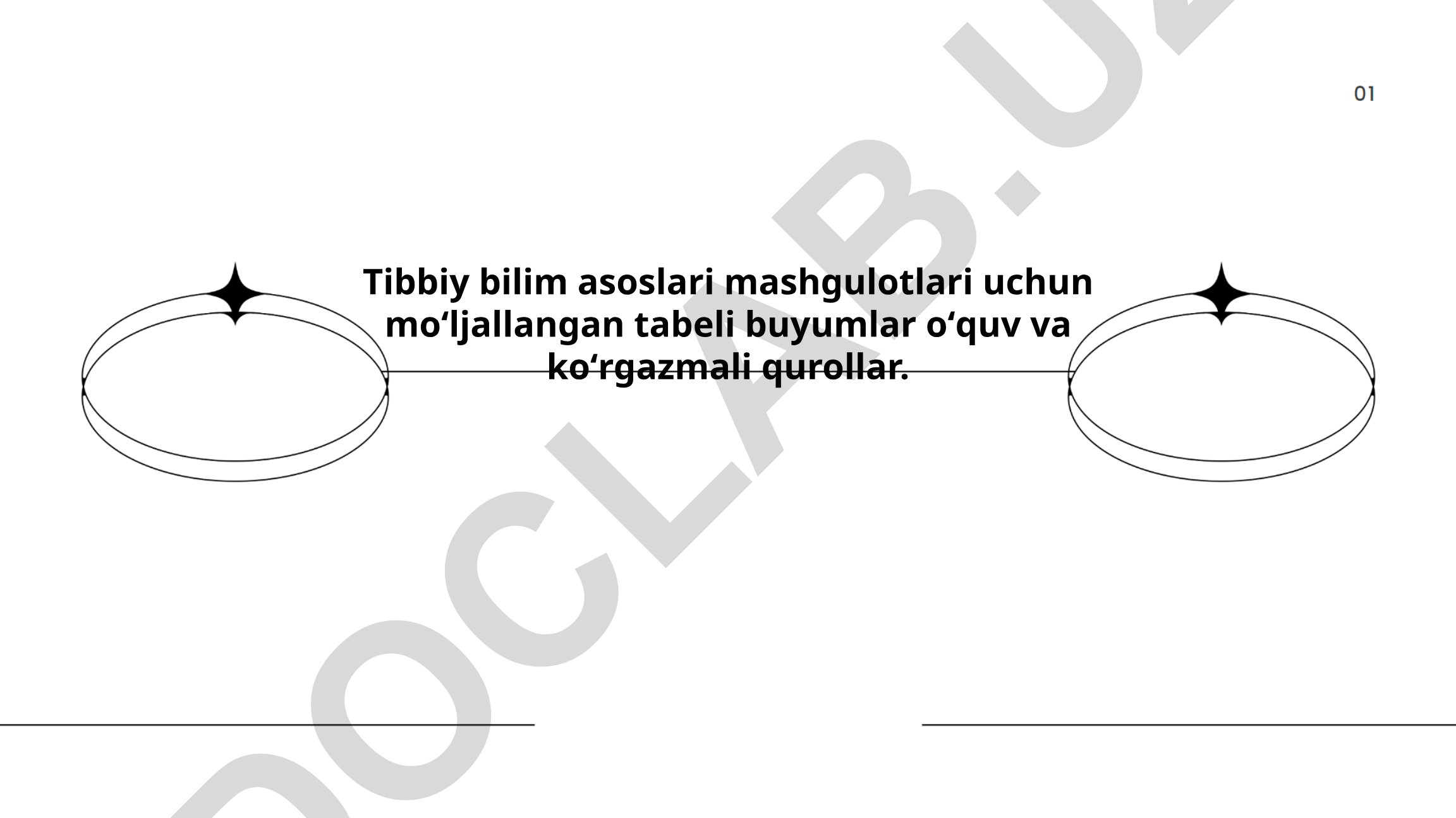 Tibbiy bilim asoslari mashgulotlari uchun tabeli buyumlar va ko'rgazmali qurollar