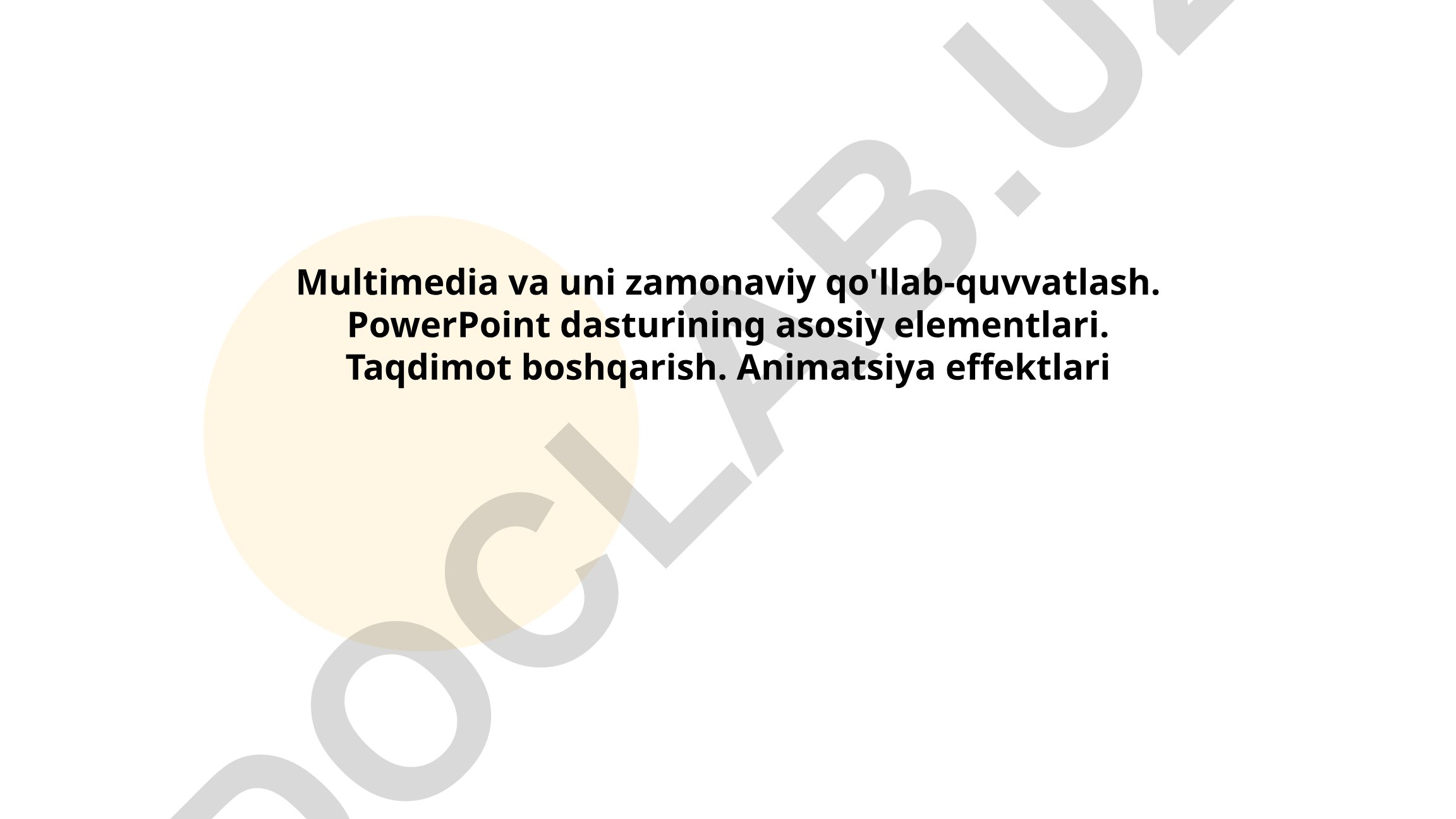 Multimedia va uni zamonaviy qo'llab-quvvatlash